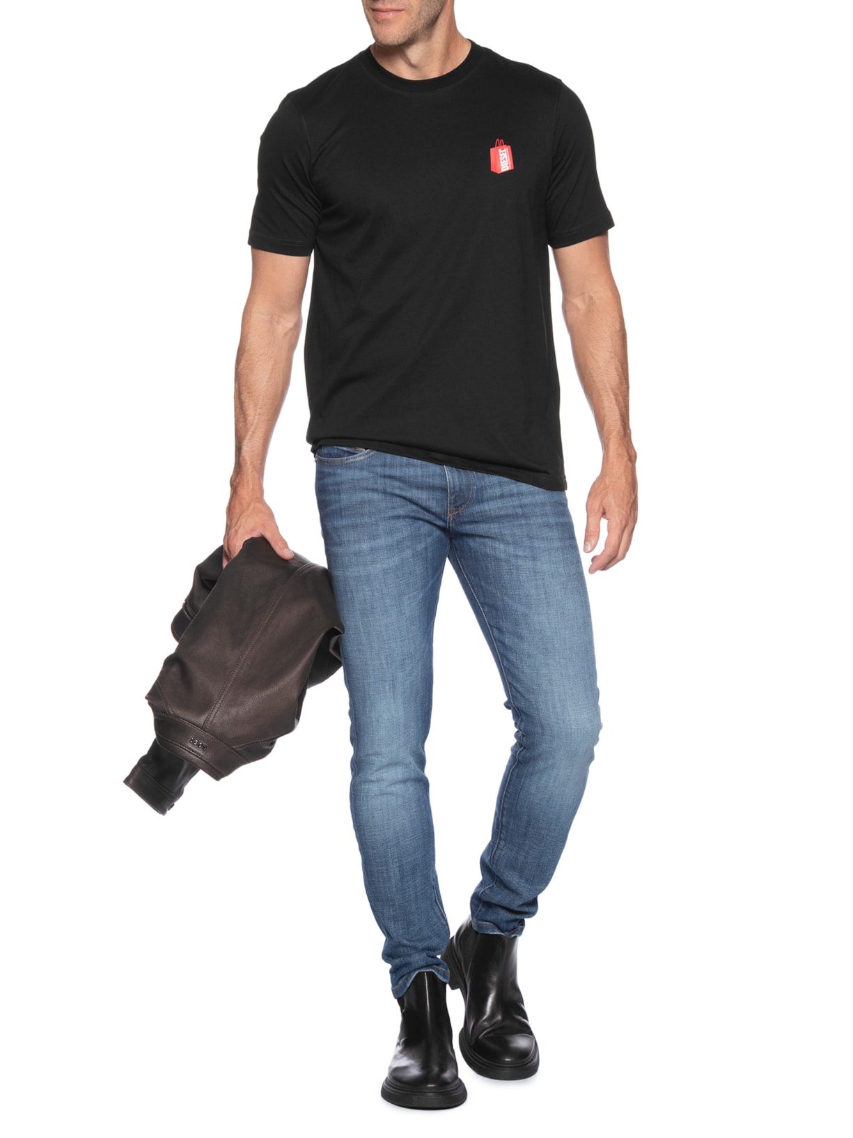Camiseta Masculina Just-N18 Maglietta Preto Diesel