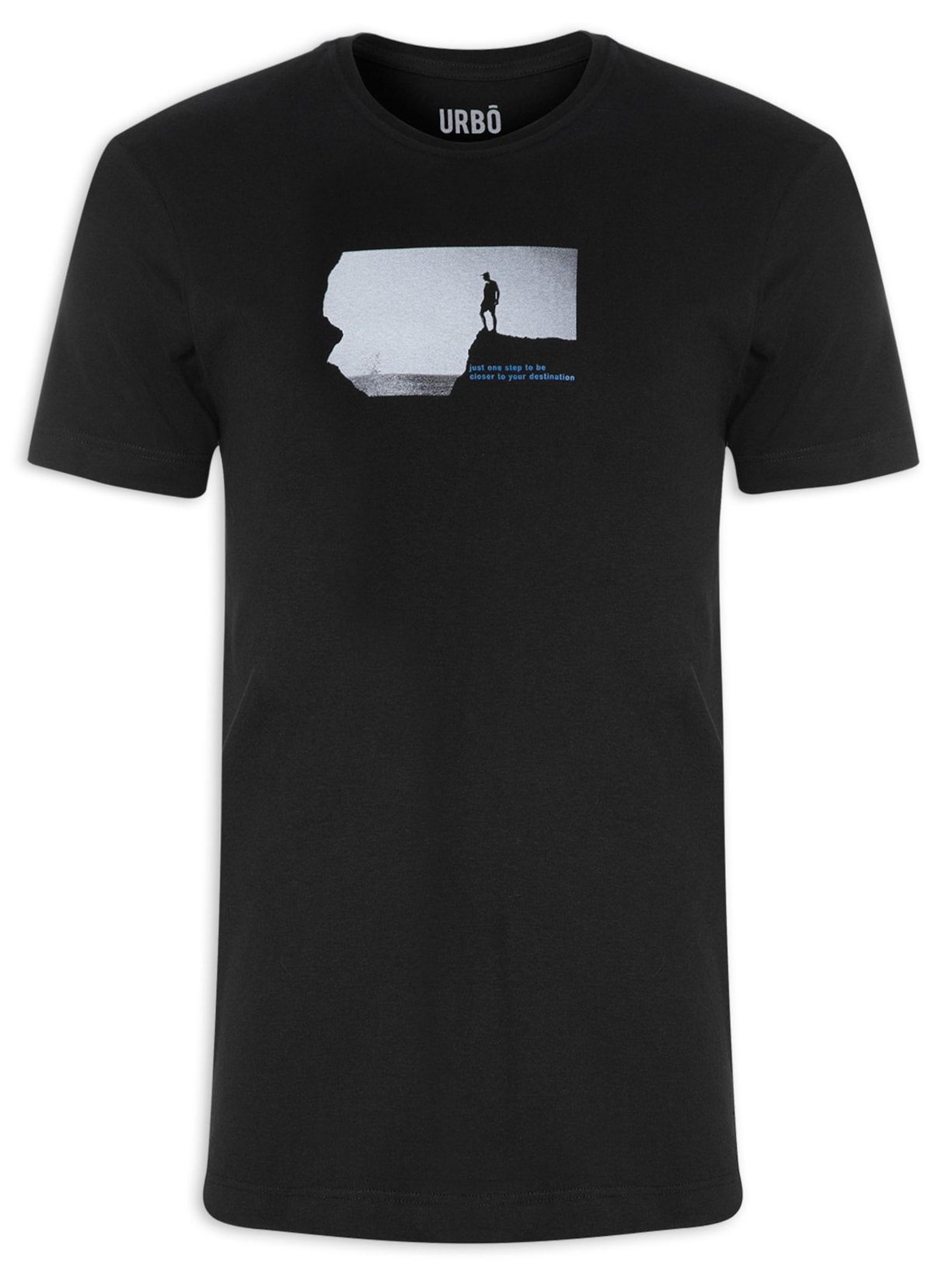 Camiseta Masculina Just One Step - Preto