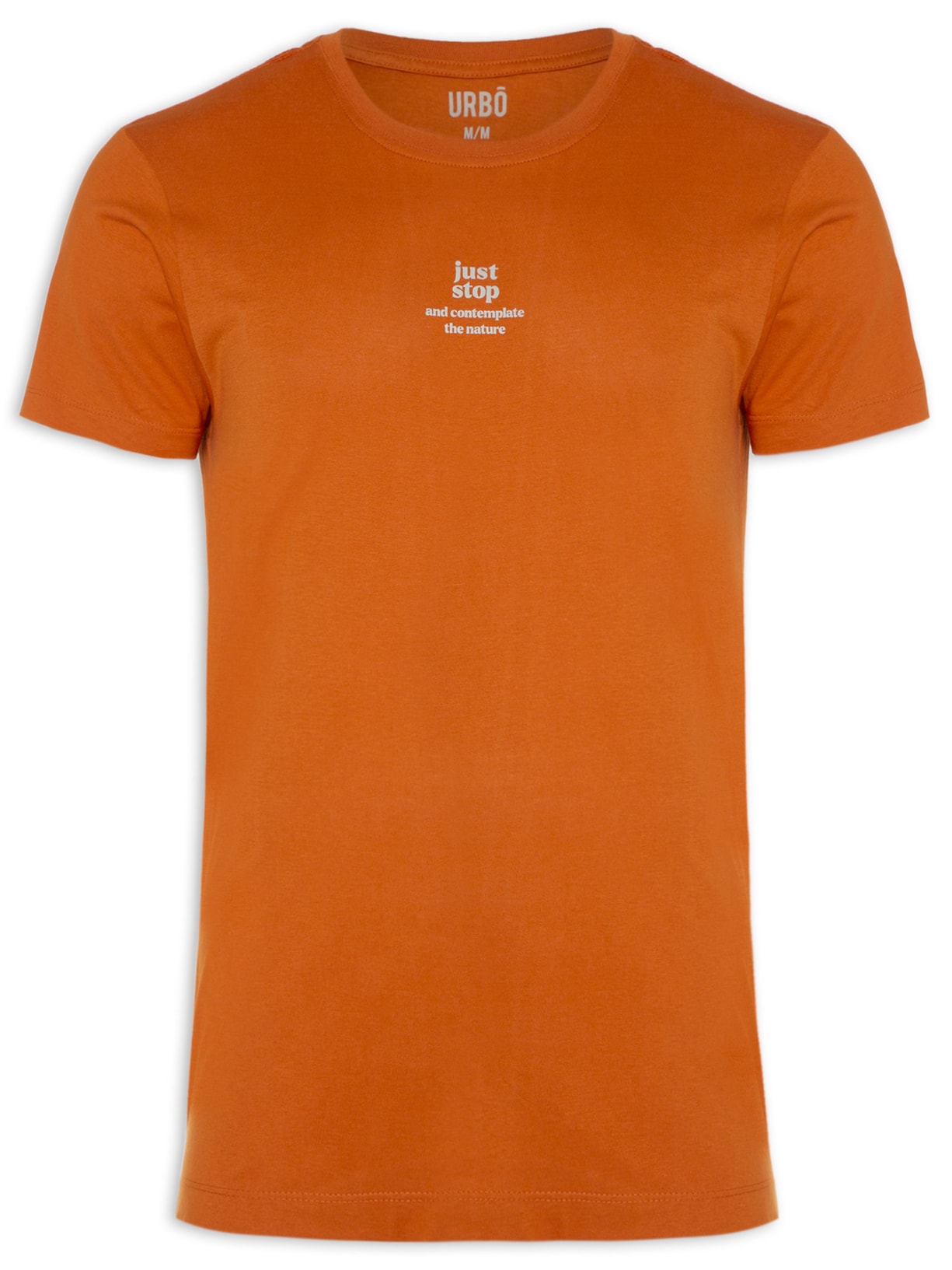 Camiseta Masculina Just Stop - Laranja