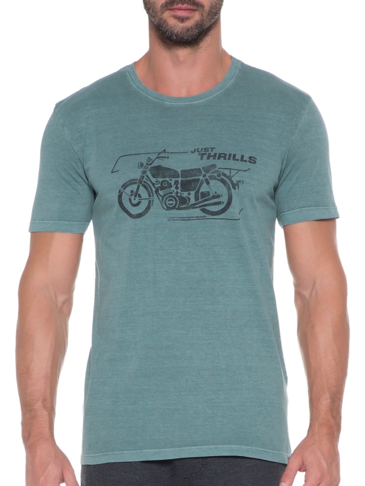 Camiseta Masculina Just Thrills Verde Jab