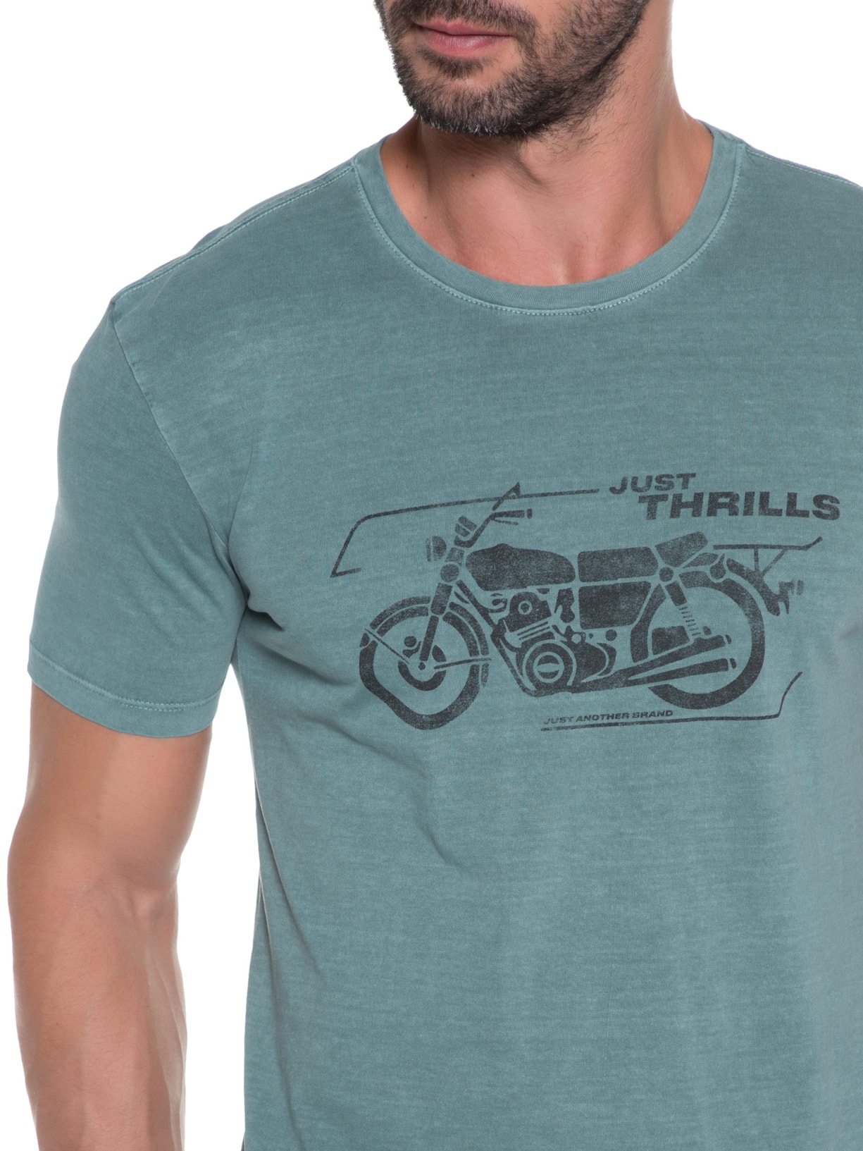 Camiseta Masculina Just Thrills Verde Jab