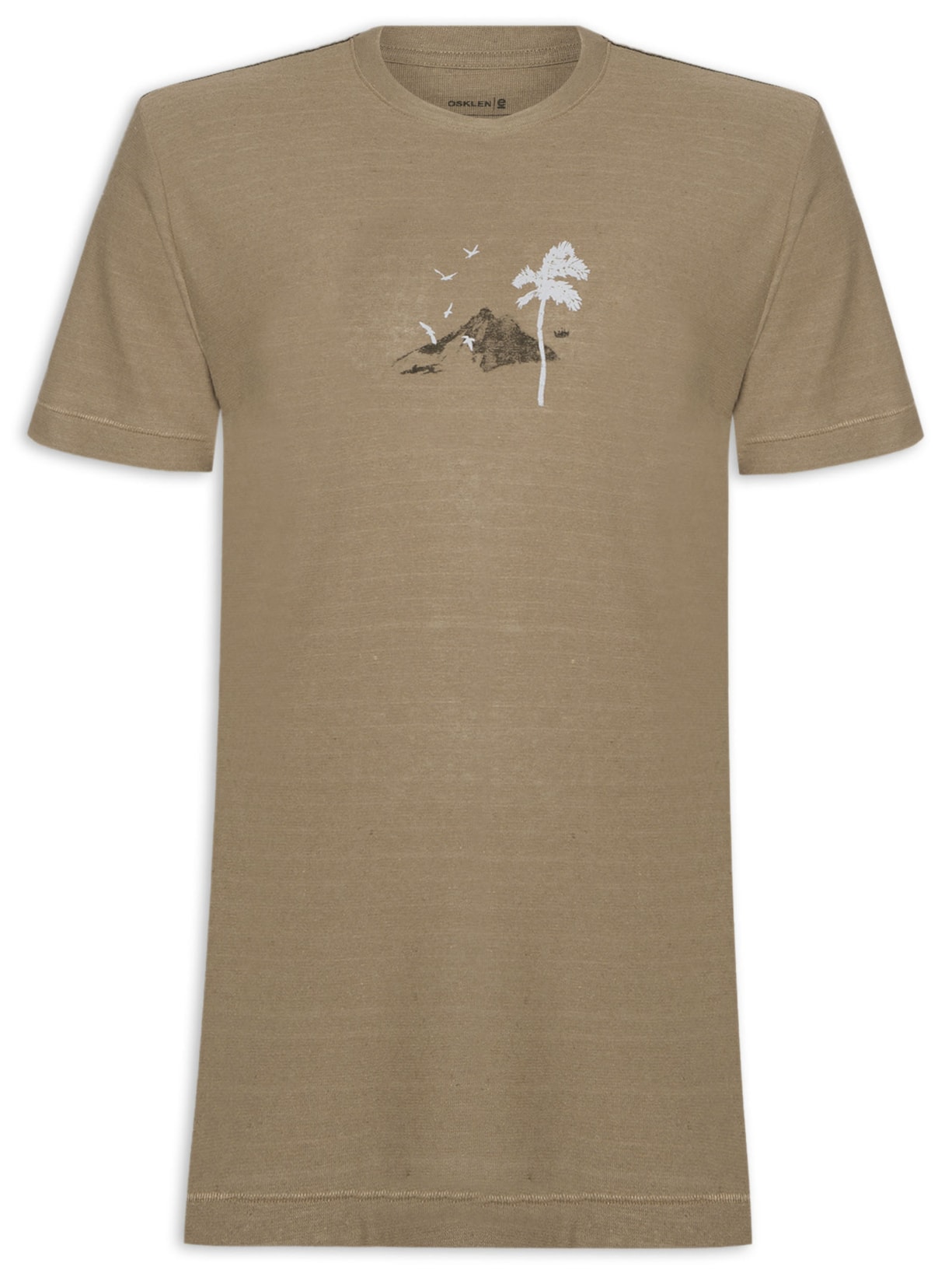 Camiseta Masculina Juta Painting Rio Manga Curta - Marrom