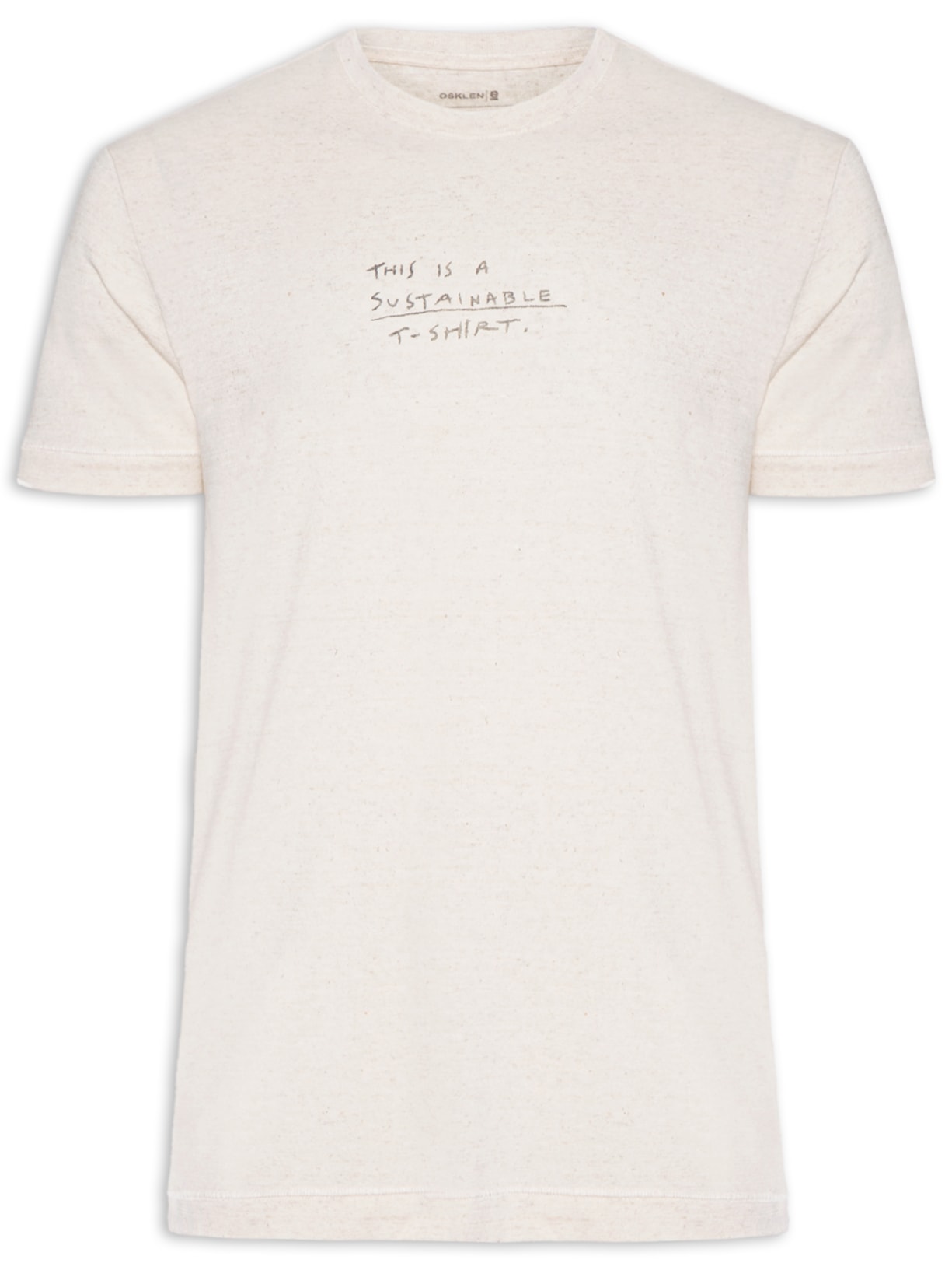 Camiseta Masculina Juta This Is Sustainable Manga Curta - Bege