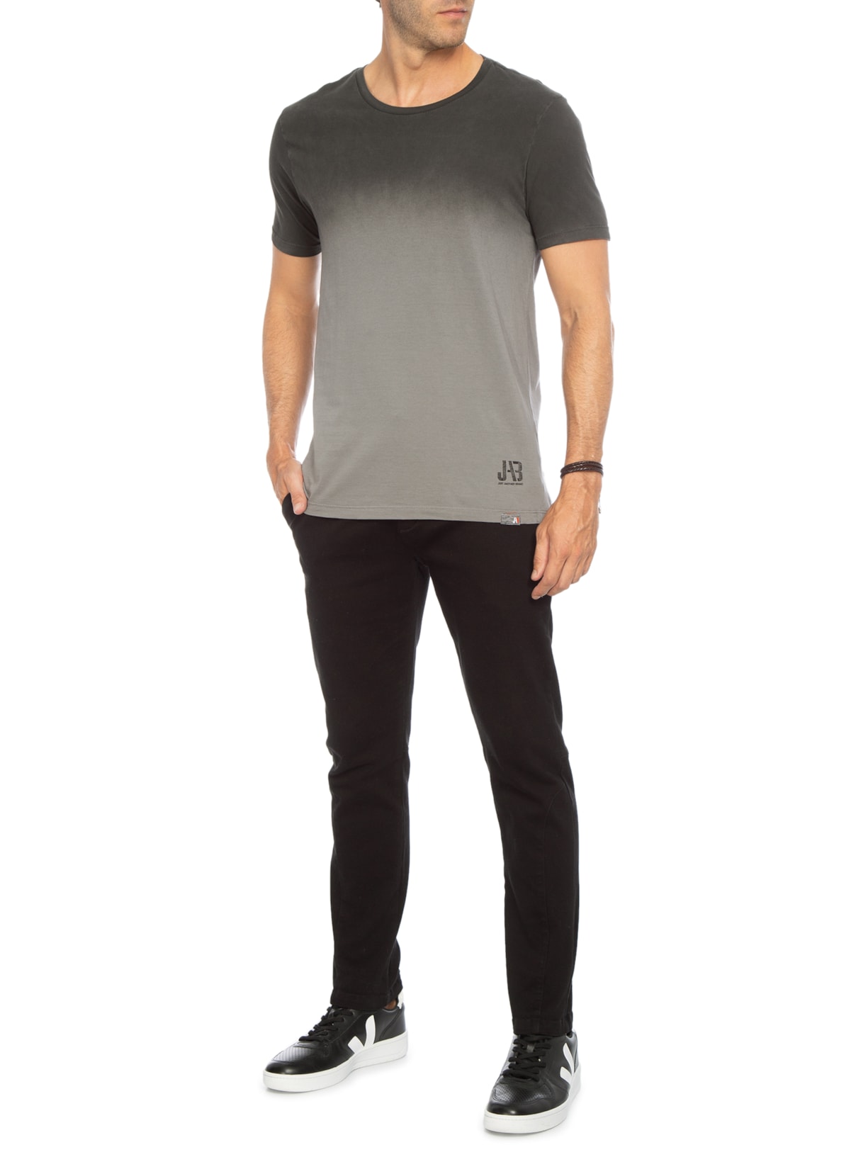 Camiseta Masculina Kinnari Cinza Jab