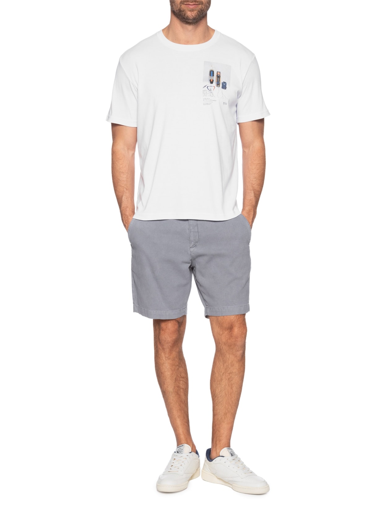 Camiseta Masculina Kite Gears Branco Osklen