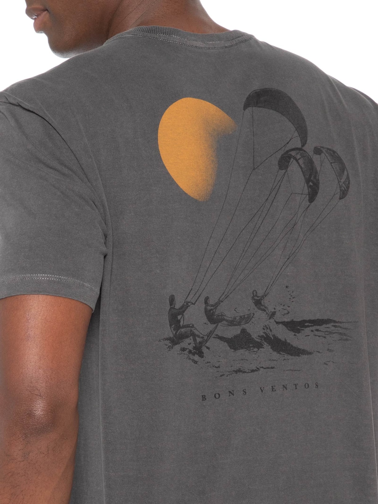 Camiseta Masculina Kitesurf Cinza Zapalla