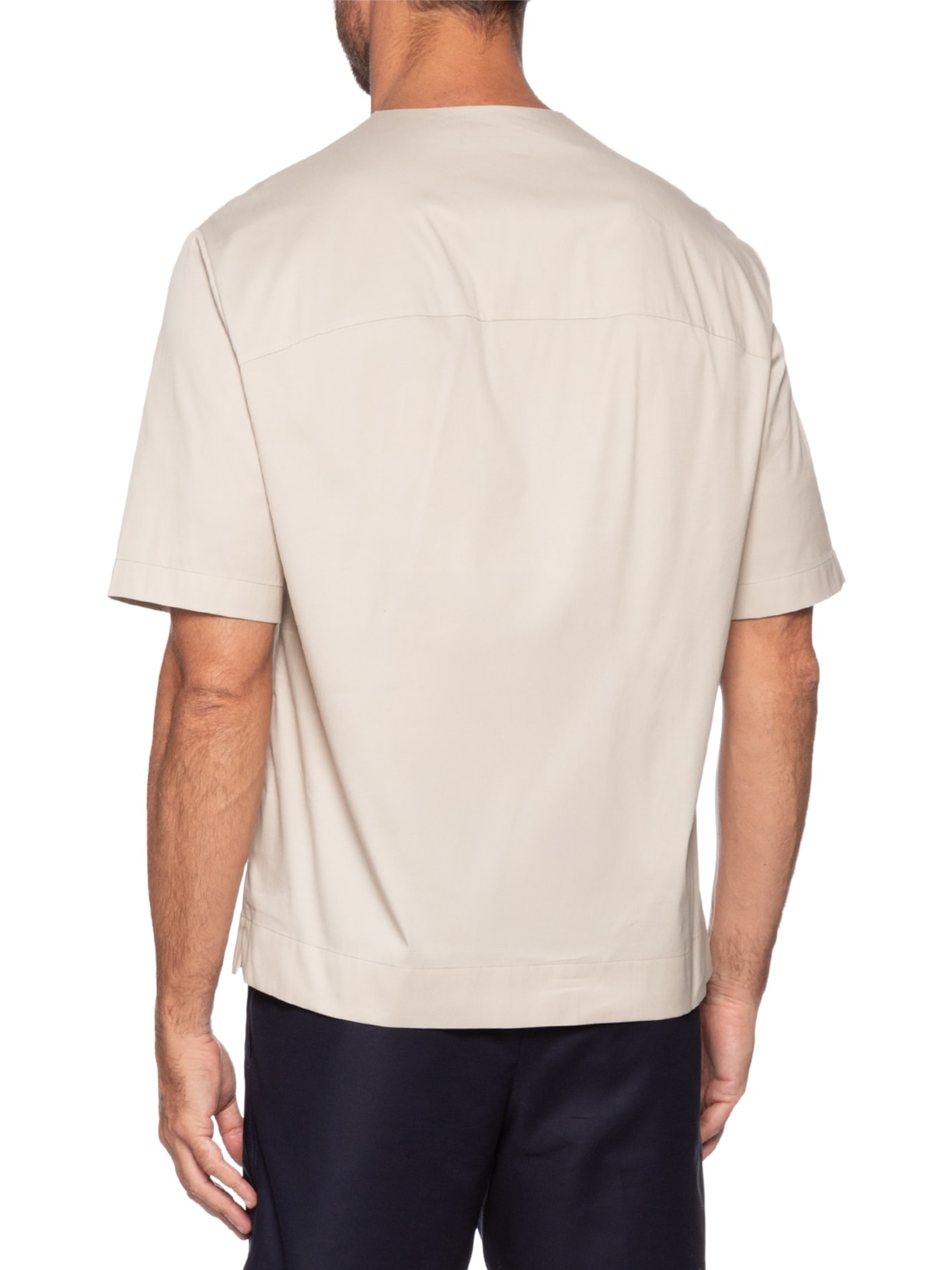 Camiseta Masculina Larstr Pala Bolso Tricoline Bege Ricardo Almeida