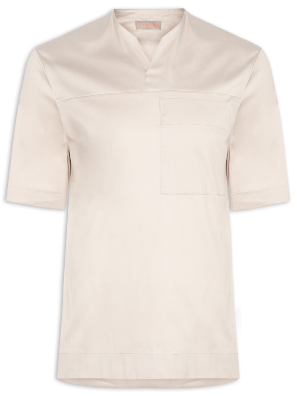 Camiseta Masculina Larstr Pala Bolso Tricoline Bege Ricardo Almeida