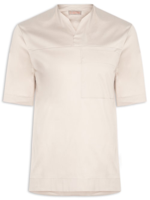 Camiseta Masculina Larstr Pala Bolso Tricoline - Bege