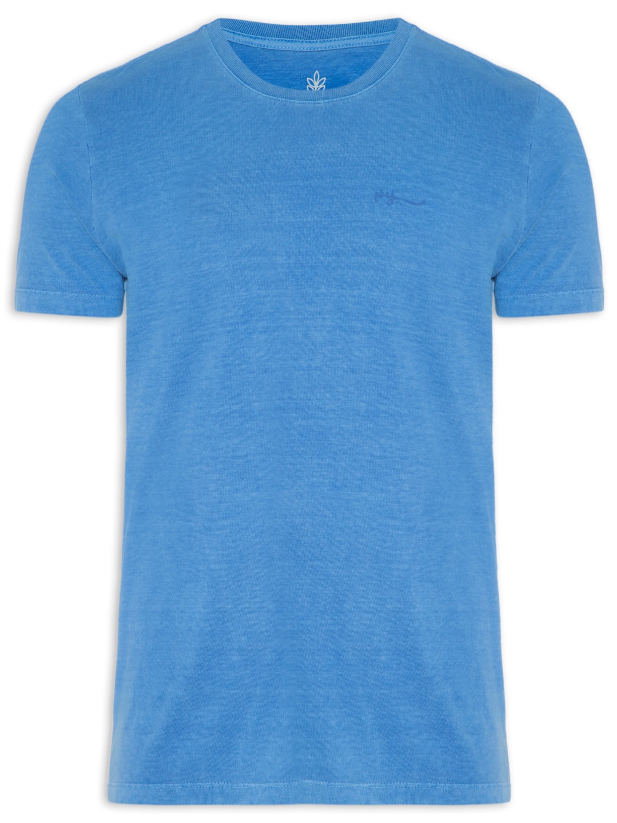 Camiseta Masculina Leaf Azul Purple Yellow