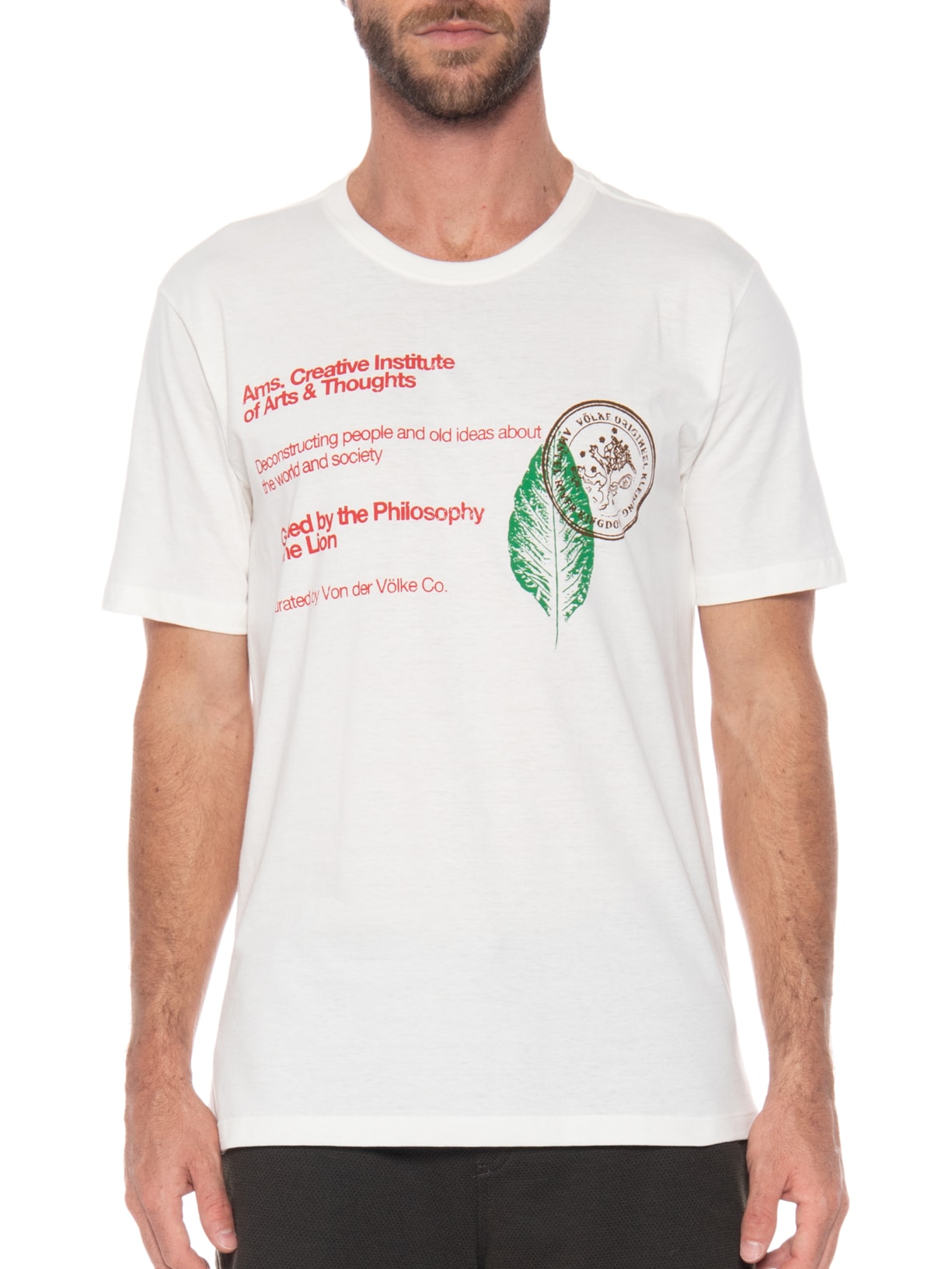 Camiseta Masculina Leaf Off White Von Der Volke