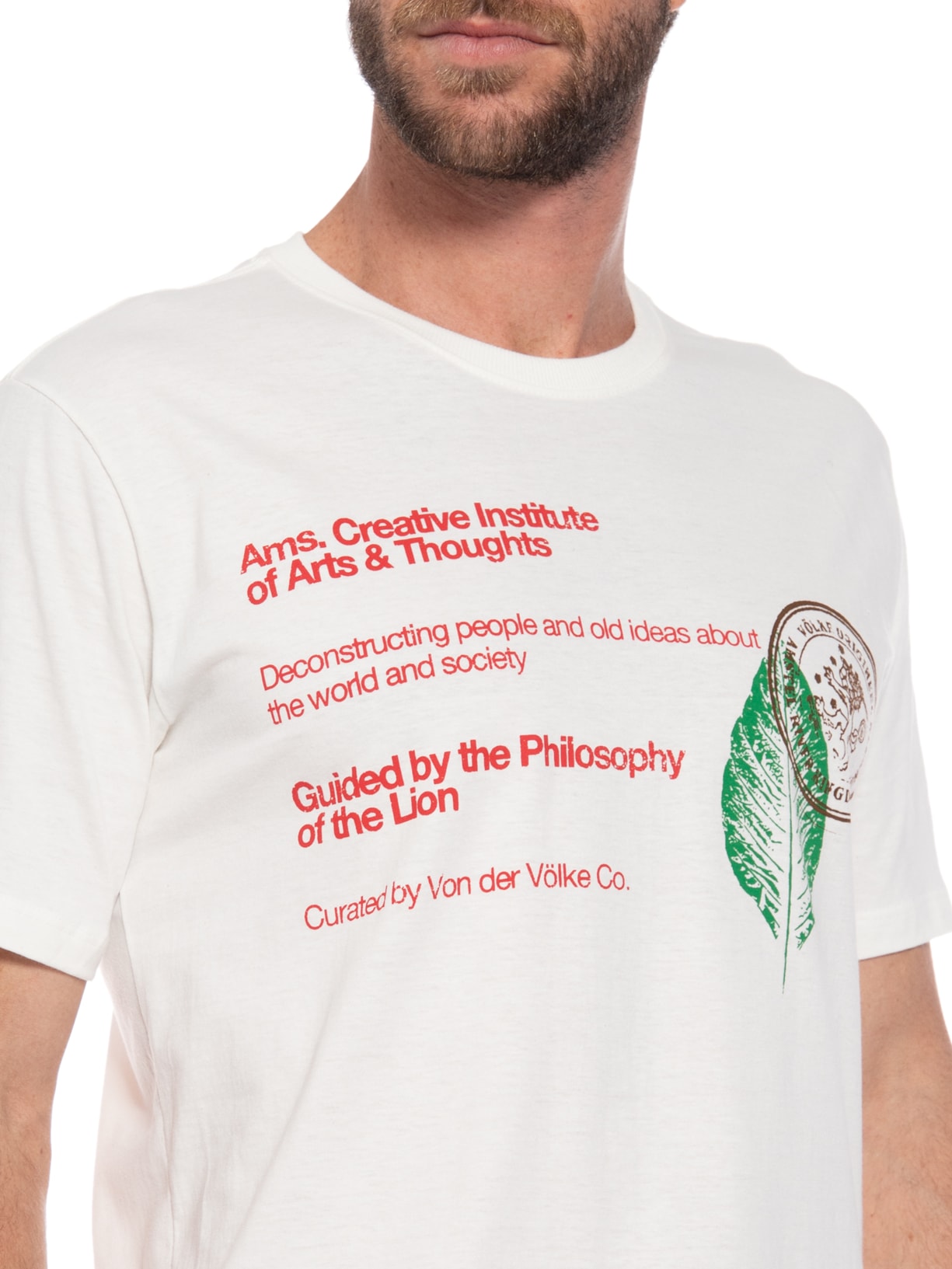 Camiseta Masculina Leaf Off White Von Der Volke