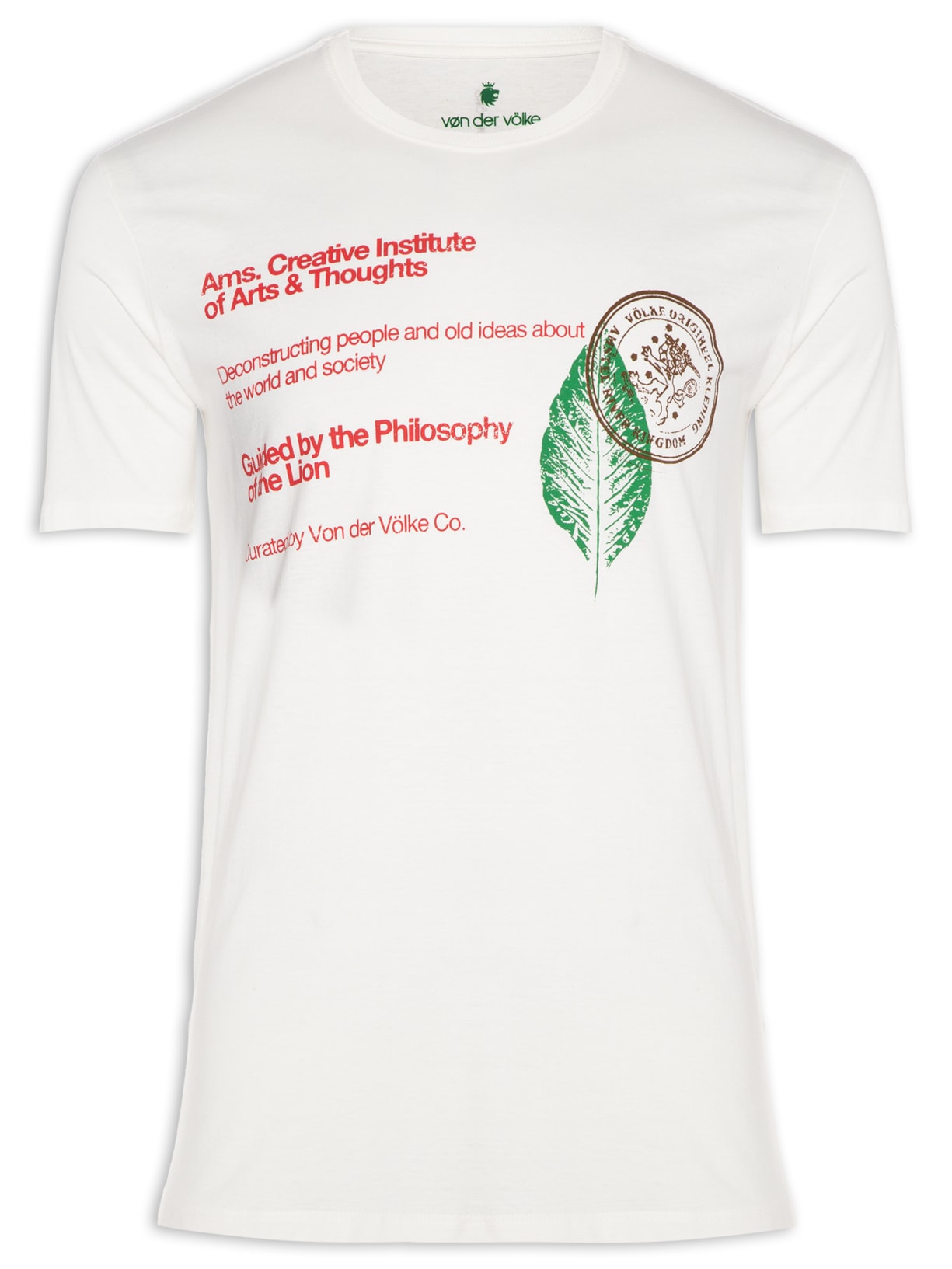 Camiseta Masculina Leaf Off White Von Der Volke