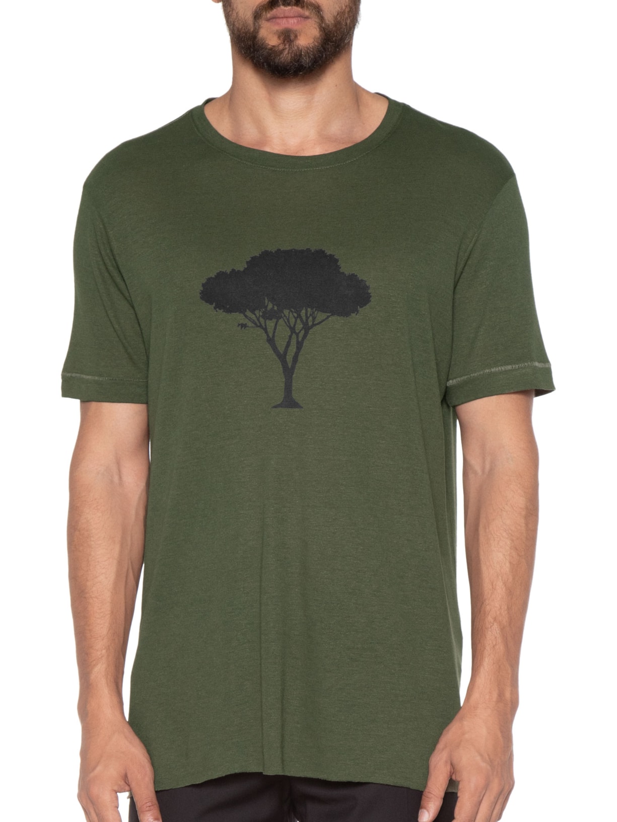 Camiseta Masculina Light Linen E Brigade Verde Osklen