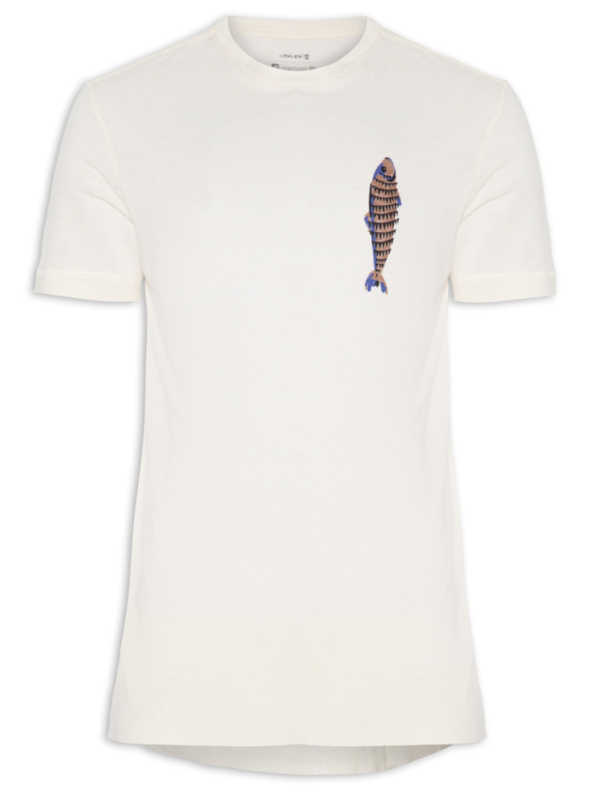 Camiseta Masculina Light Linen Fish - Off White