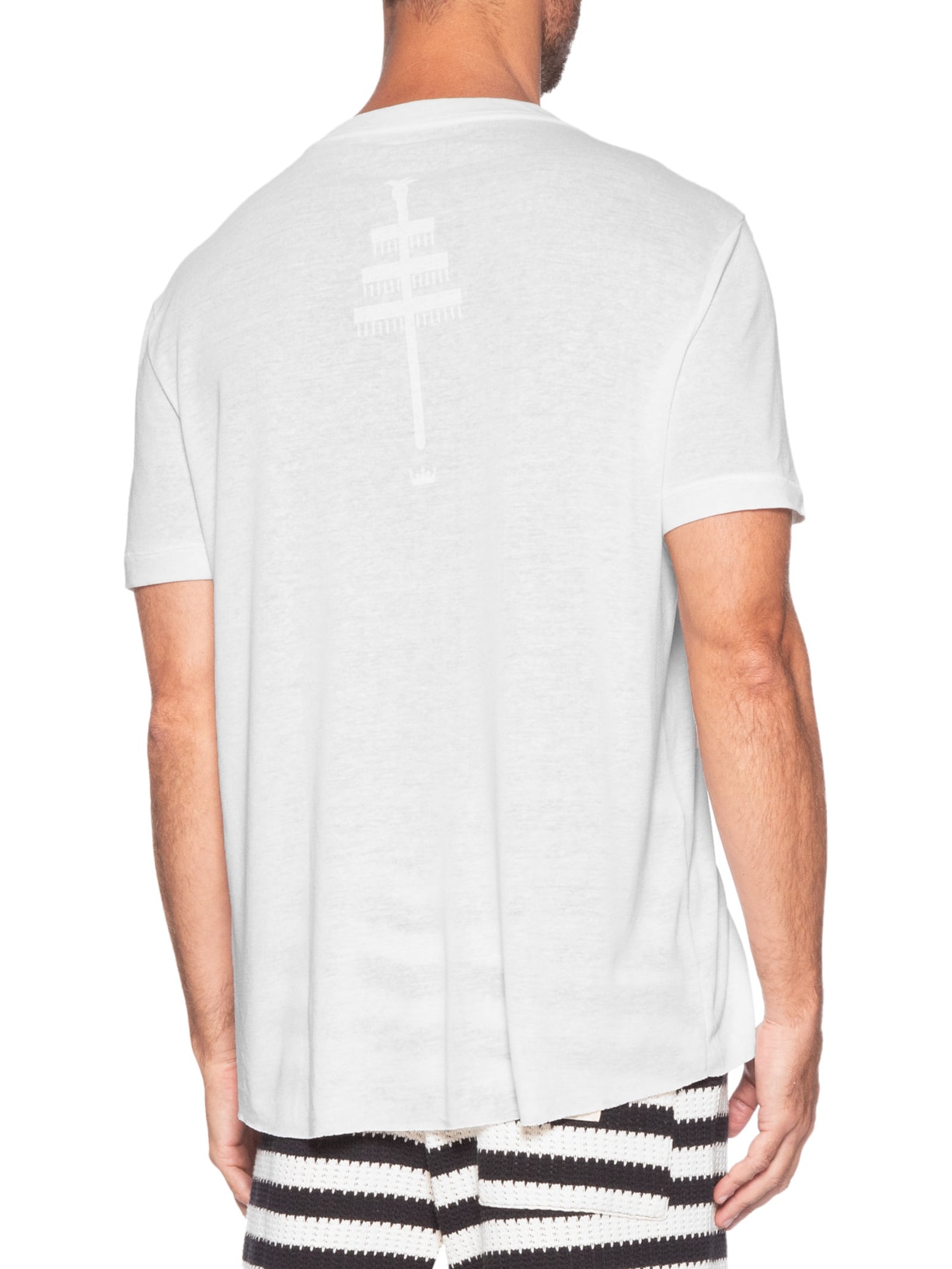 Camiseta Masculina Light Linen Orixá Branco Osklen