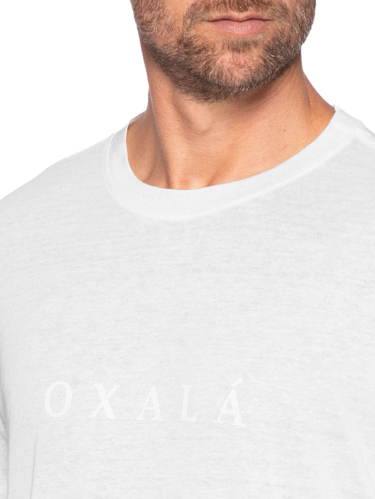 Camiseta Masculina Light Linen Orixá Branco Osklen