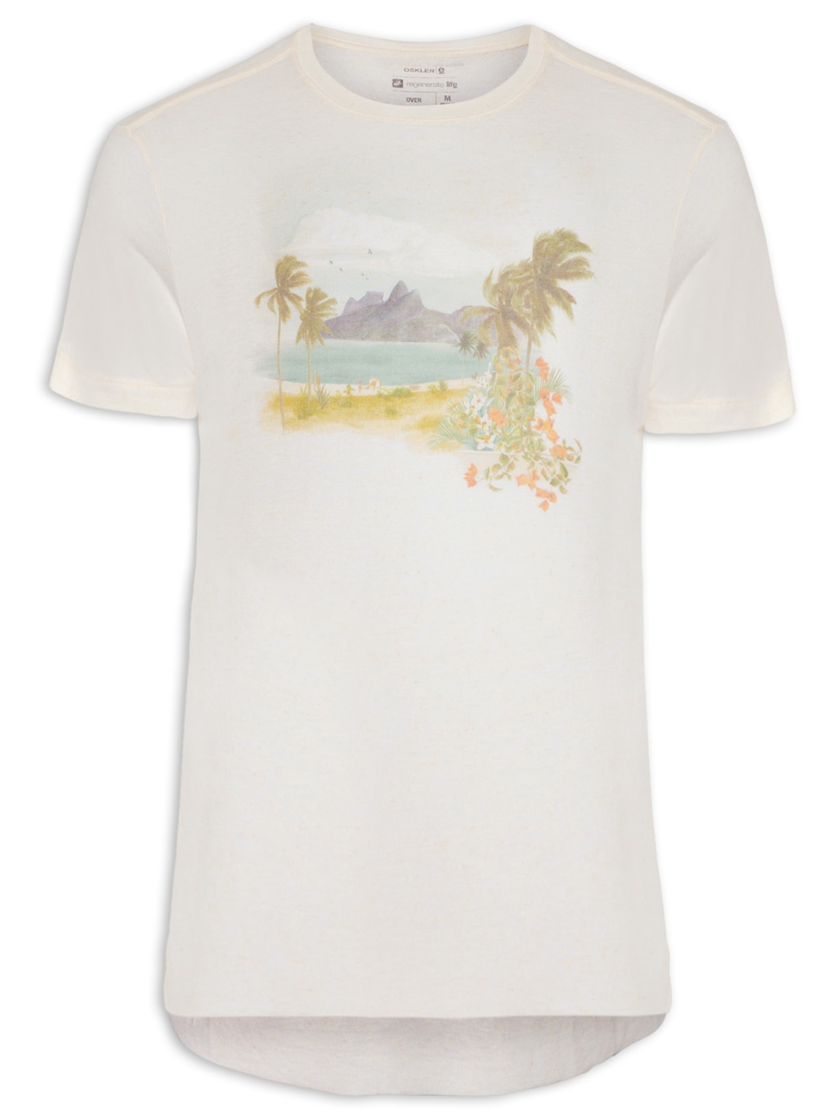 Camiseta Masculina Light Linen Paisagem - Off White