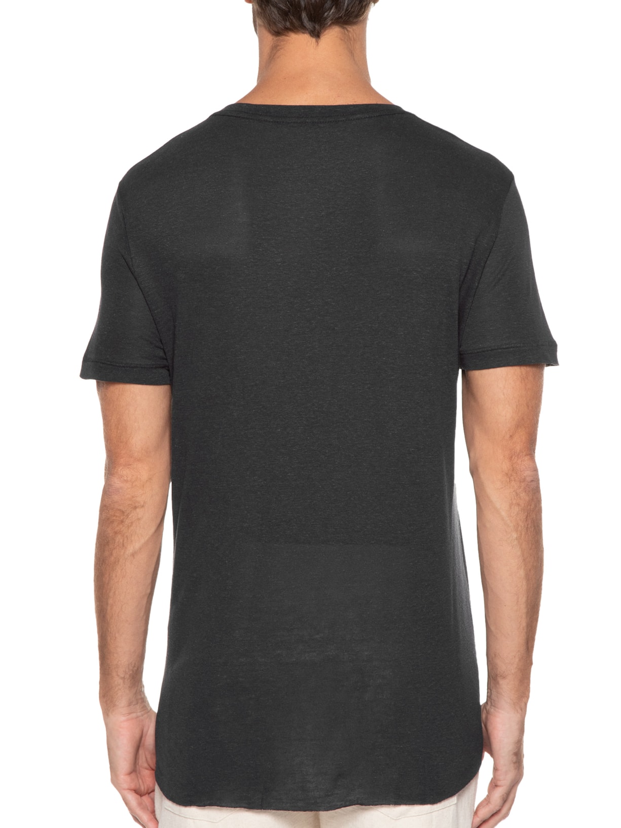 Camiseta Masculina Light Linen Pirarucu Preto Osklen