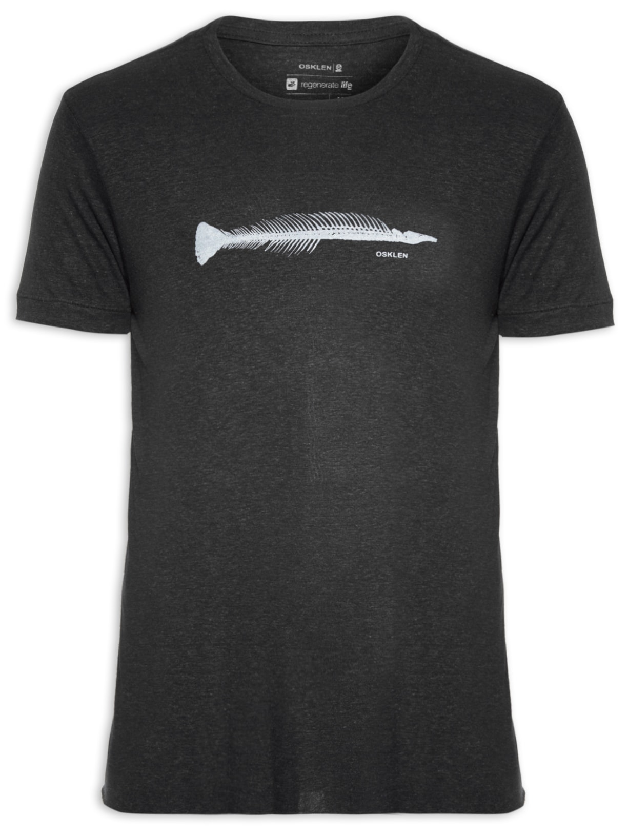 Camiseta Masculina Light Linen Pirarucu Preto Osklen