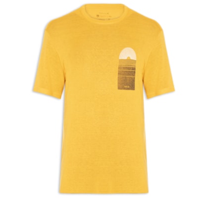 Camiseta Masculina Light Linen Sunflorwer Manga Curta - Amarelo