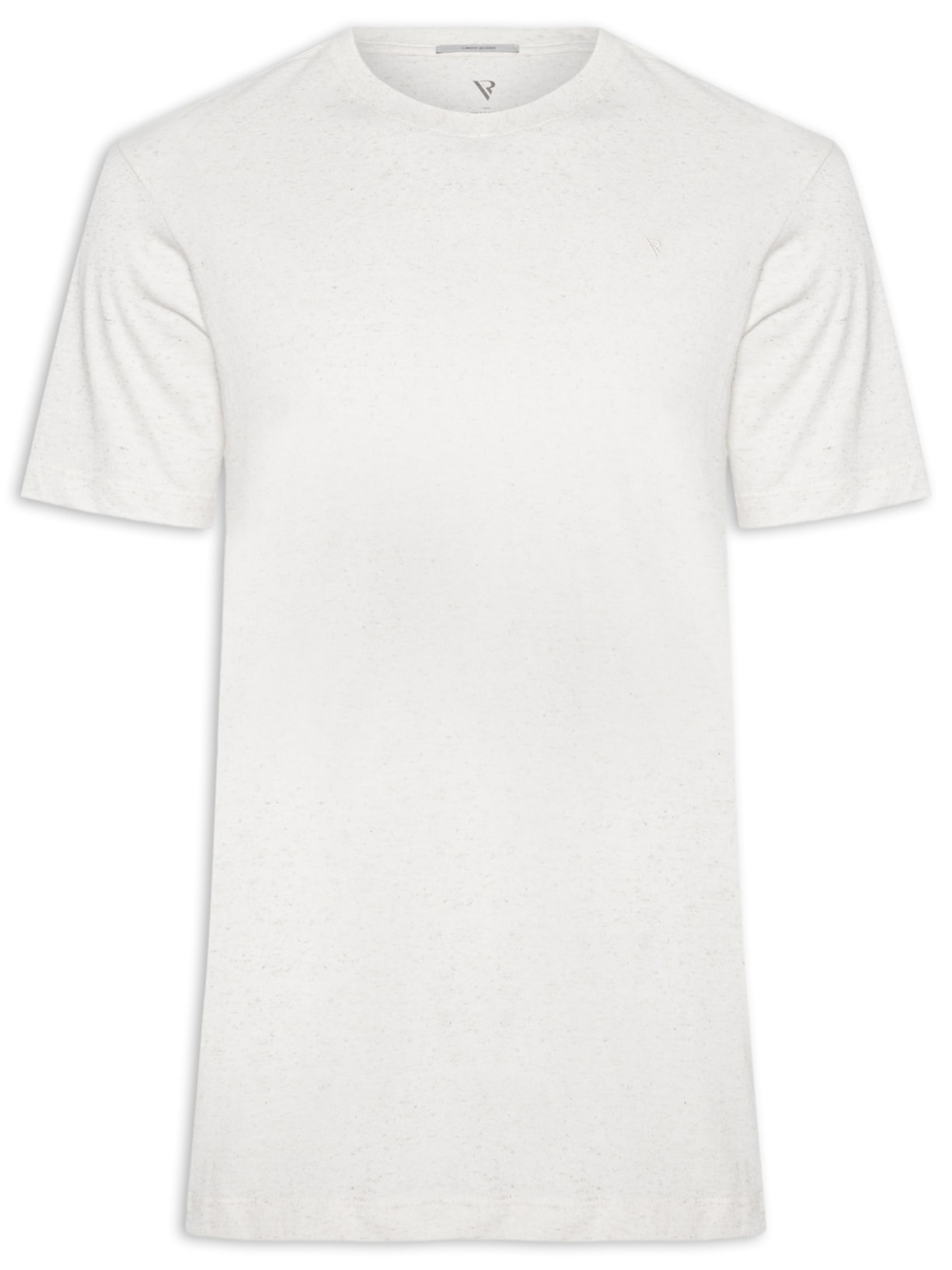 Camiseta Masculina Linen Manga Curta Básica Bege Vr