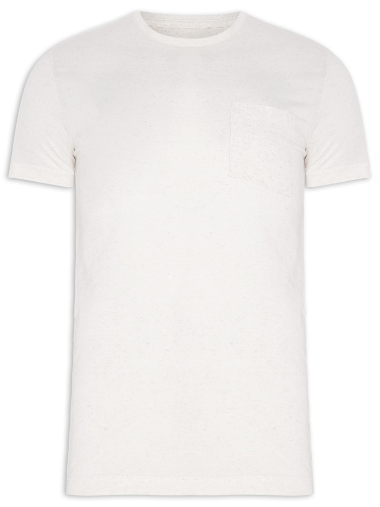 Camiseta Masculina Linho Bolso - Bege
