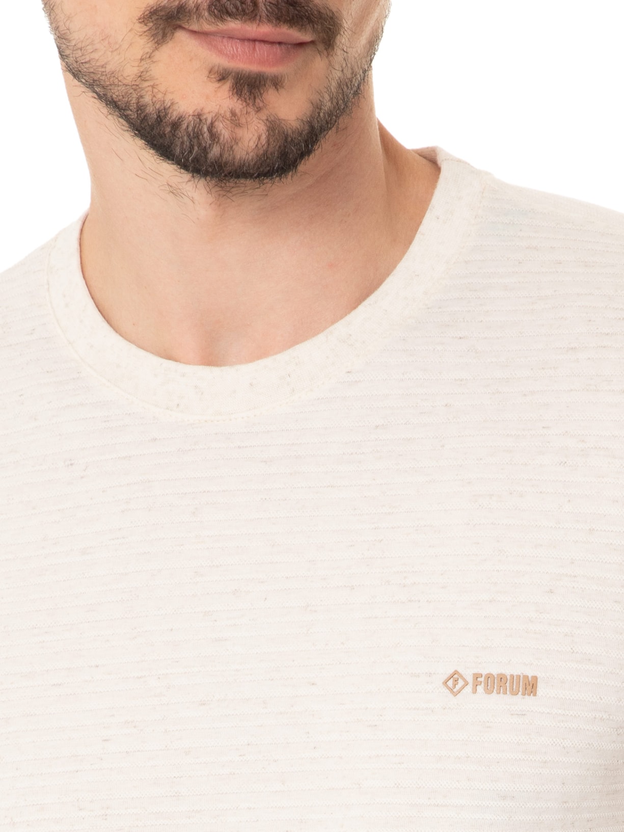 Camiseta Masculina Linho Branco Forum