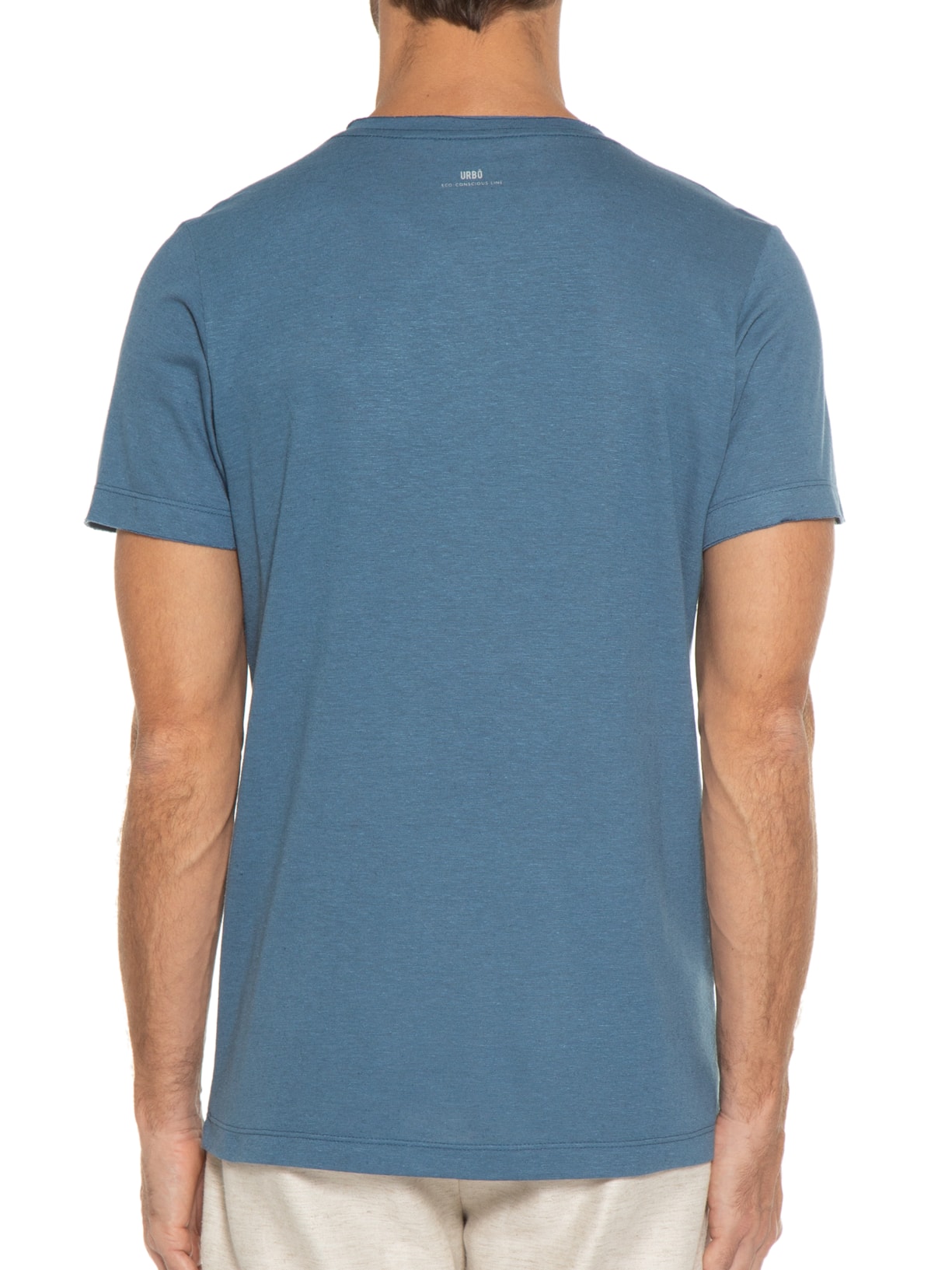 Camiseta Masculina Linho Habitar Azul Urbô