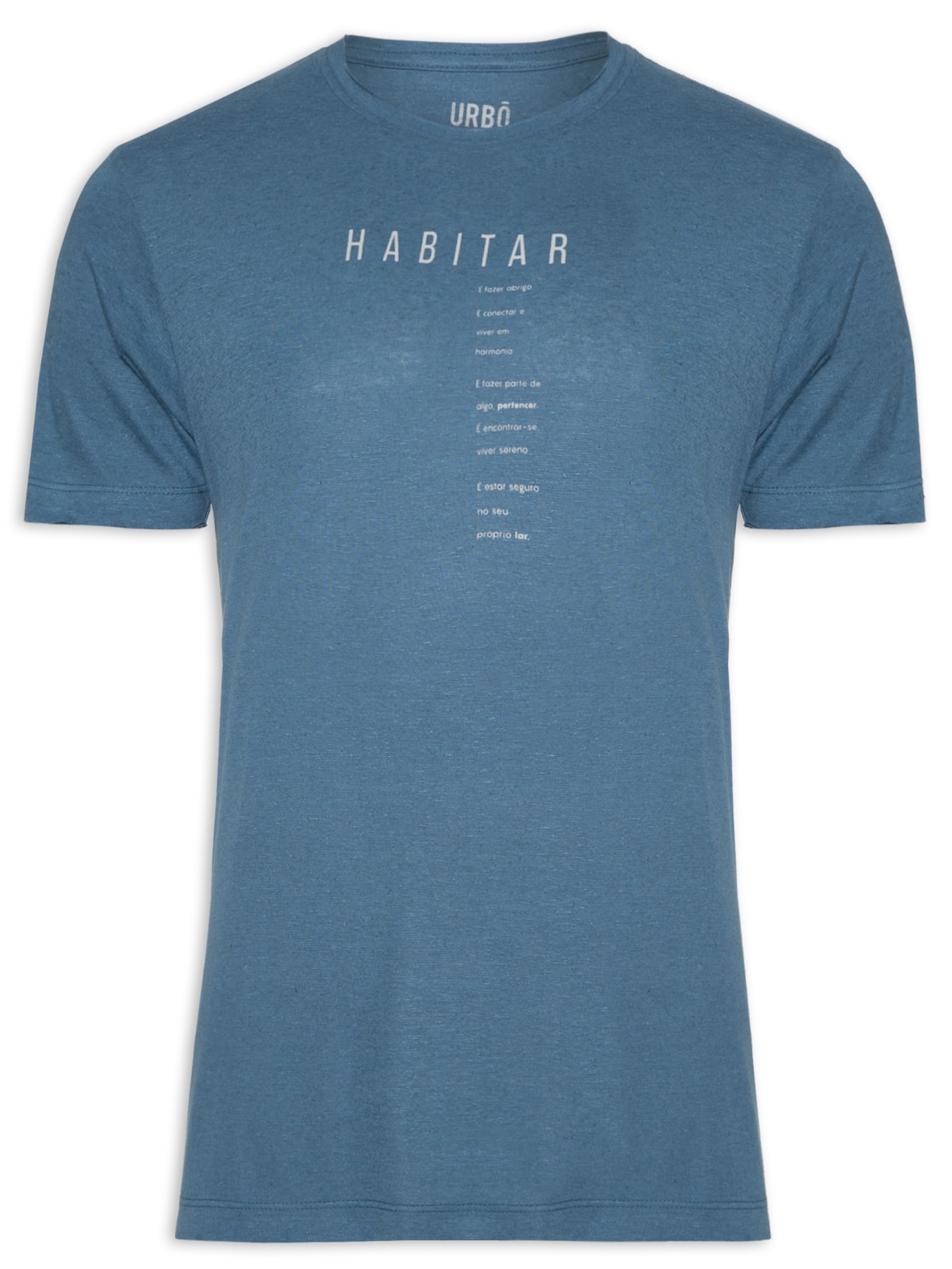 Camiseta Masculina Linho Habitar Azul Urbô