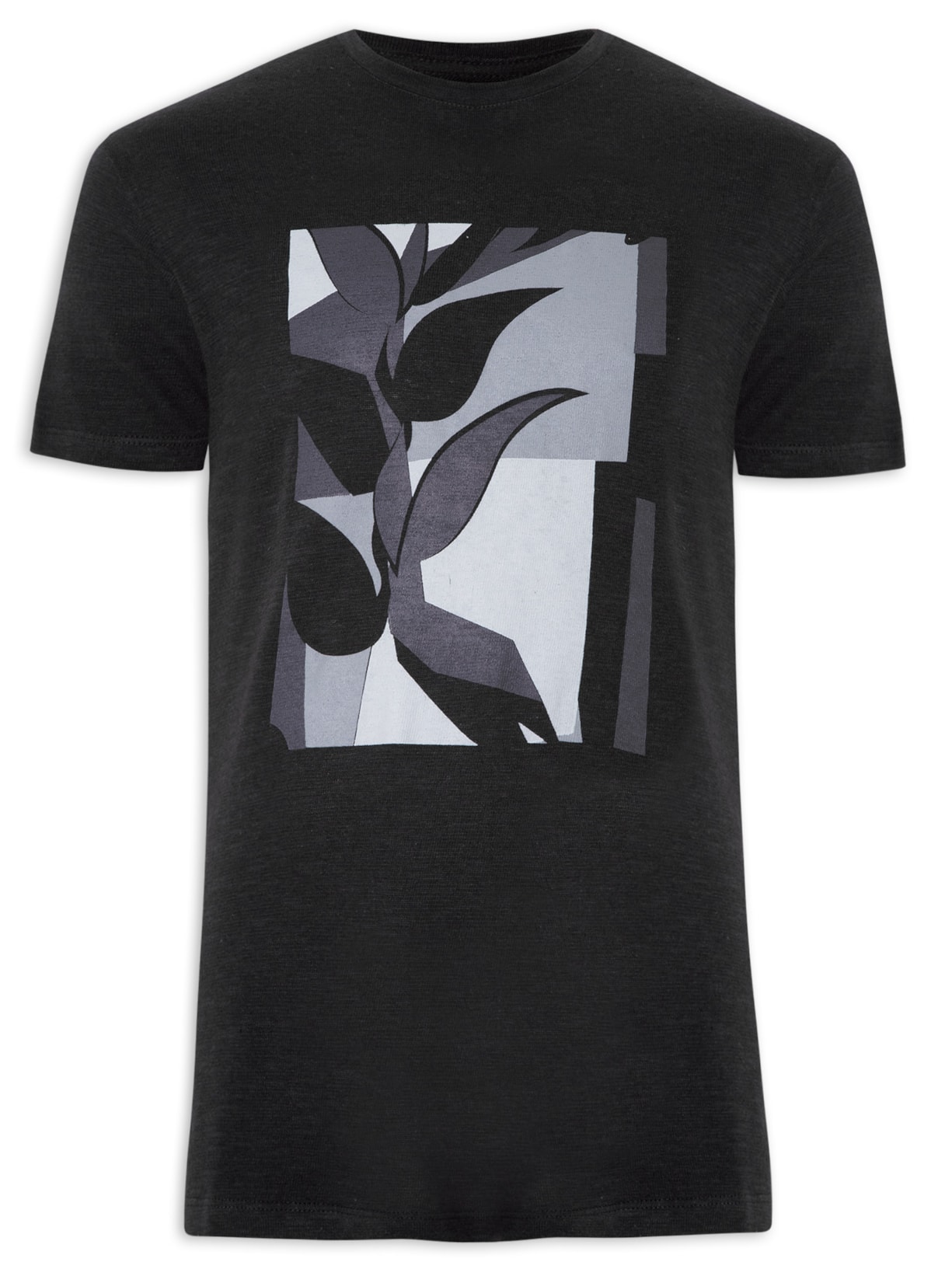 Camiseta Masculina Linho Modern Tropic - Preto