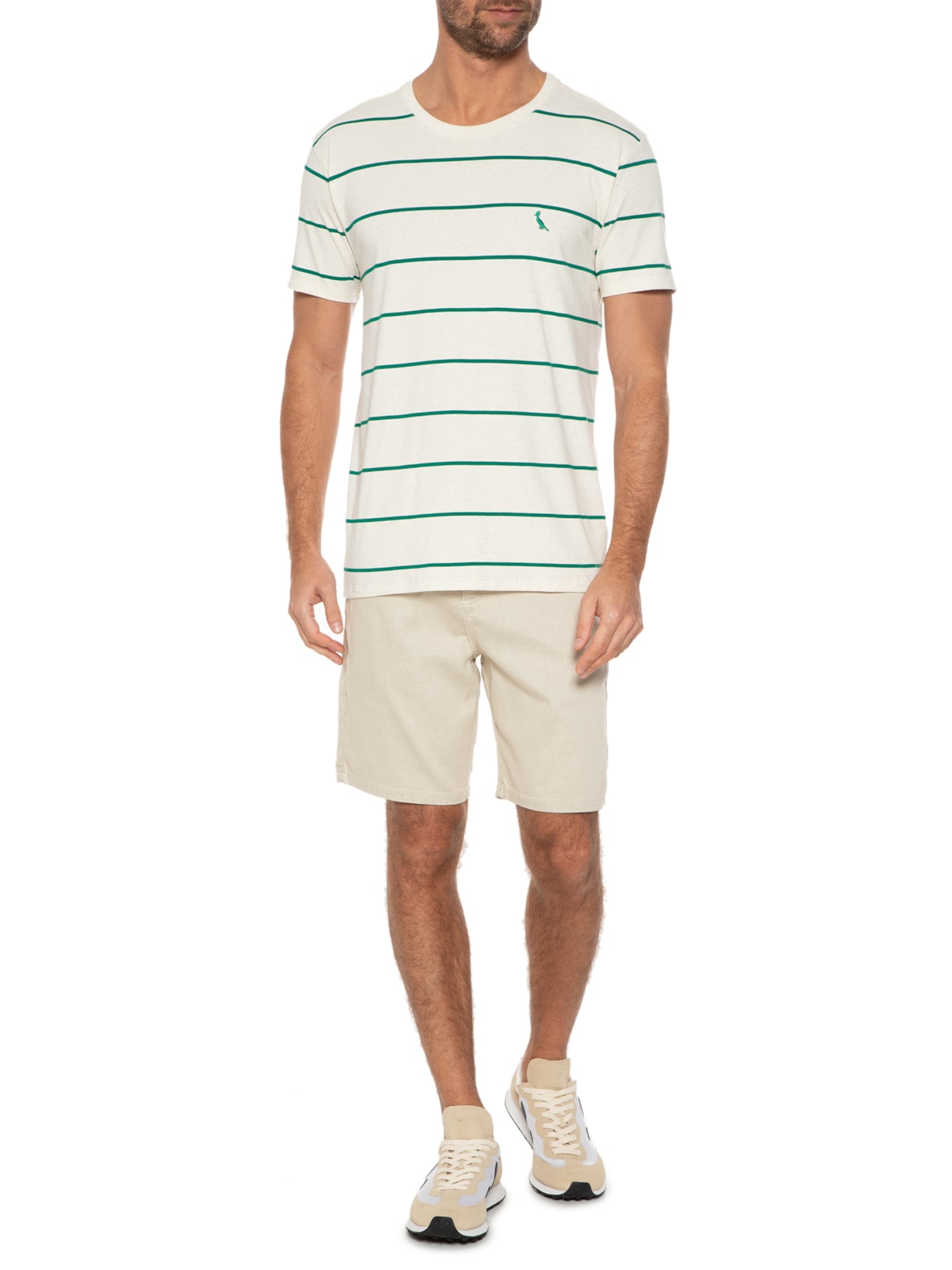 Camiseta Masculina Linho Sol Verde Reserva