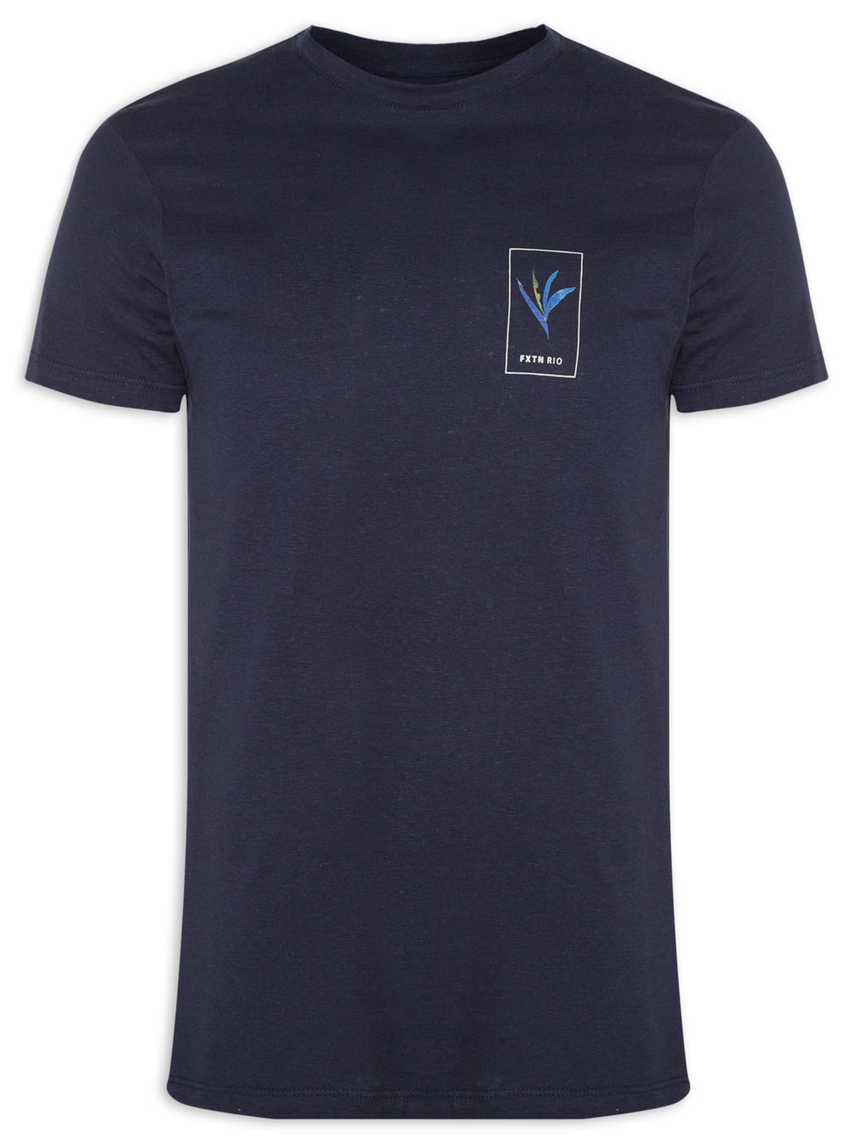 Camiseta Masculina Linho Strelitzia Aquarela Blue - Azul