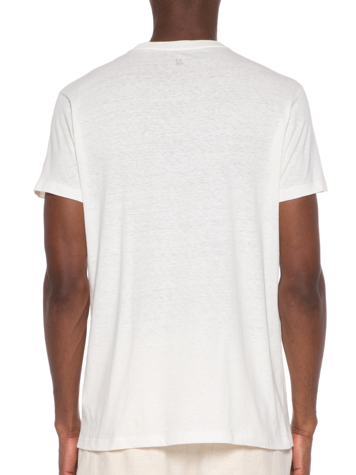 Camiseta Masculina Linho Strelitzia Aquarela Off White Foxton