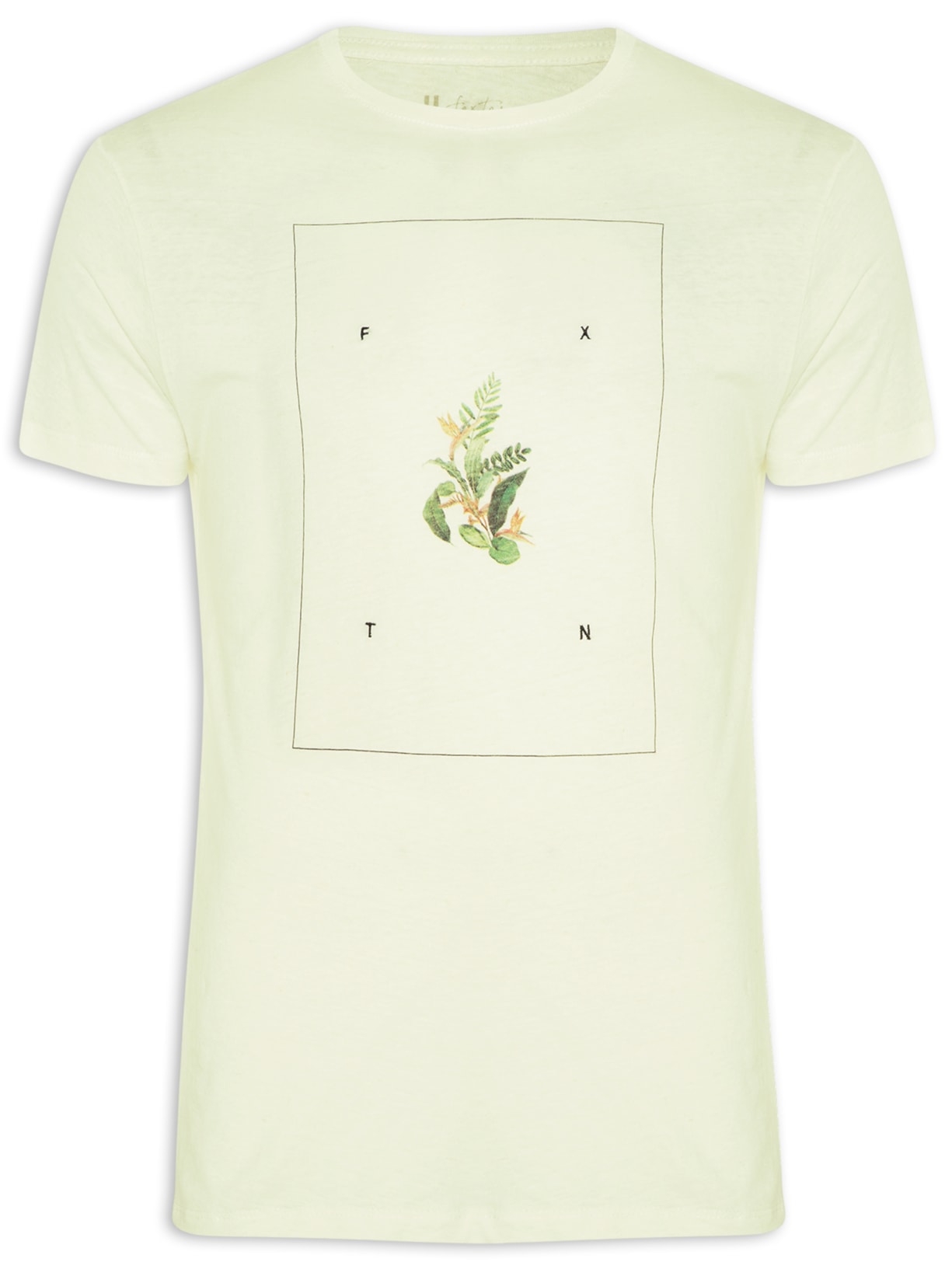 Camiseta Masculina Linho Tropical Frame - Bege