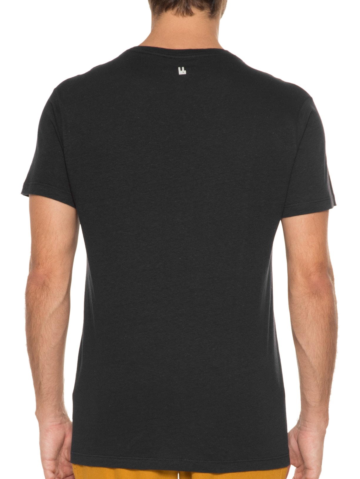 Camiseta Masculina Linho Tropical Frame Preto Foxton