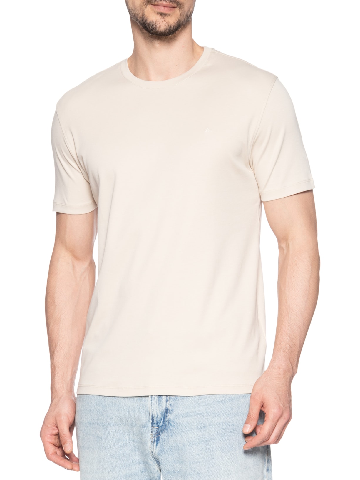Camiseta Masculina Liquid Cotton (PA) Bege Aramis