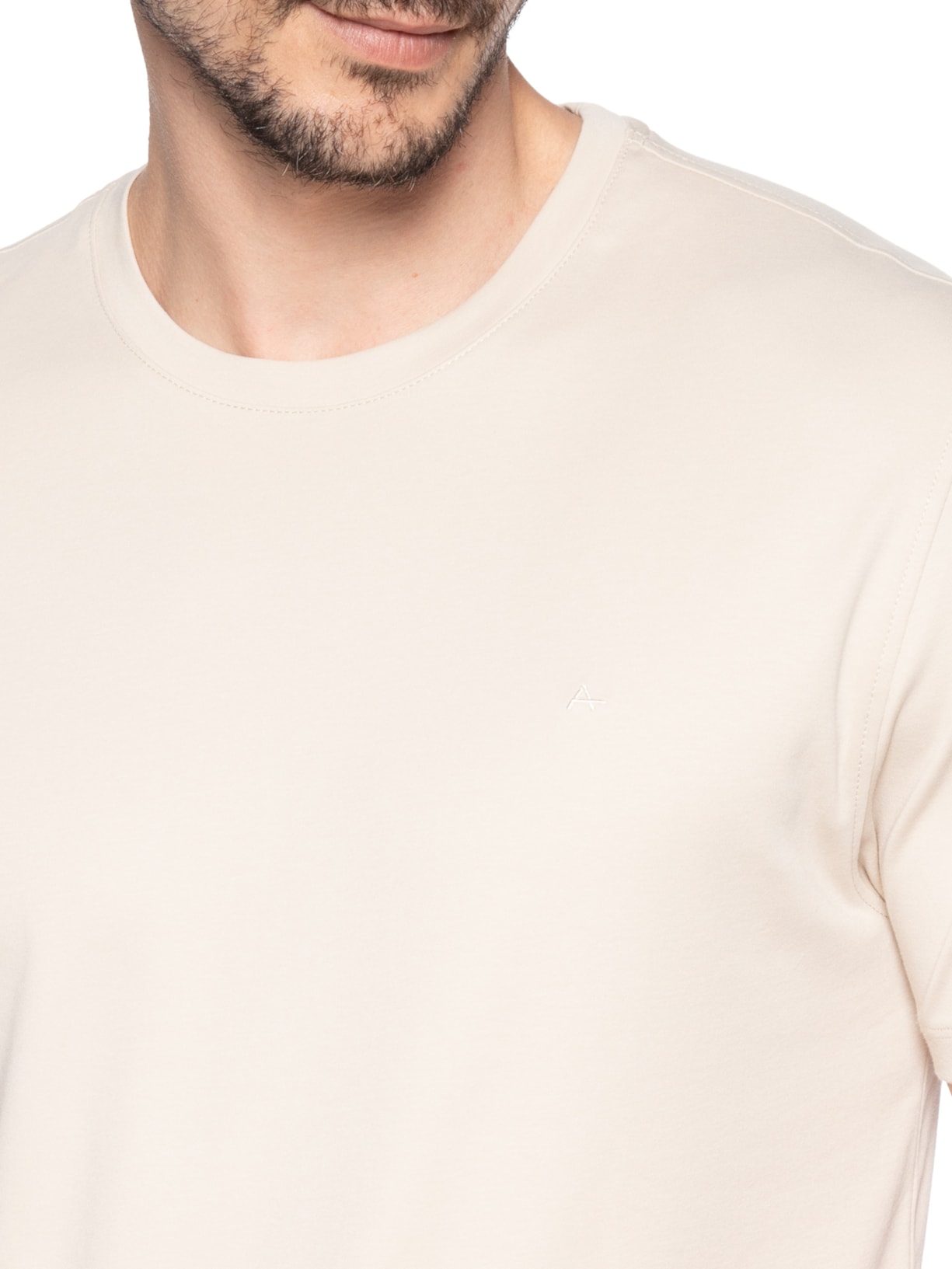 Camiseta Masculina Liquid Cotton (PA) Bege Aramis