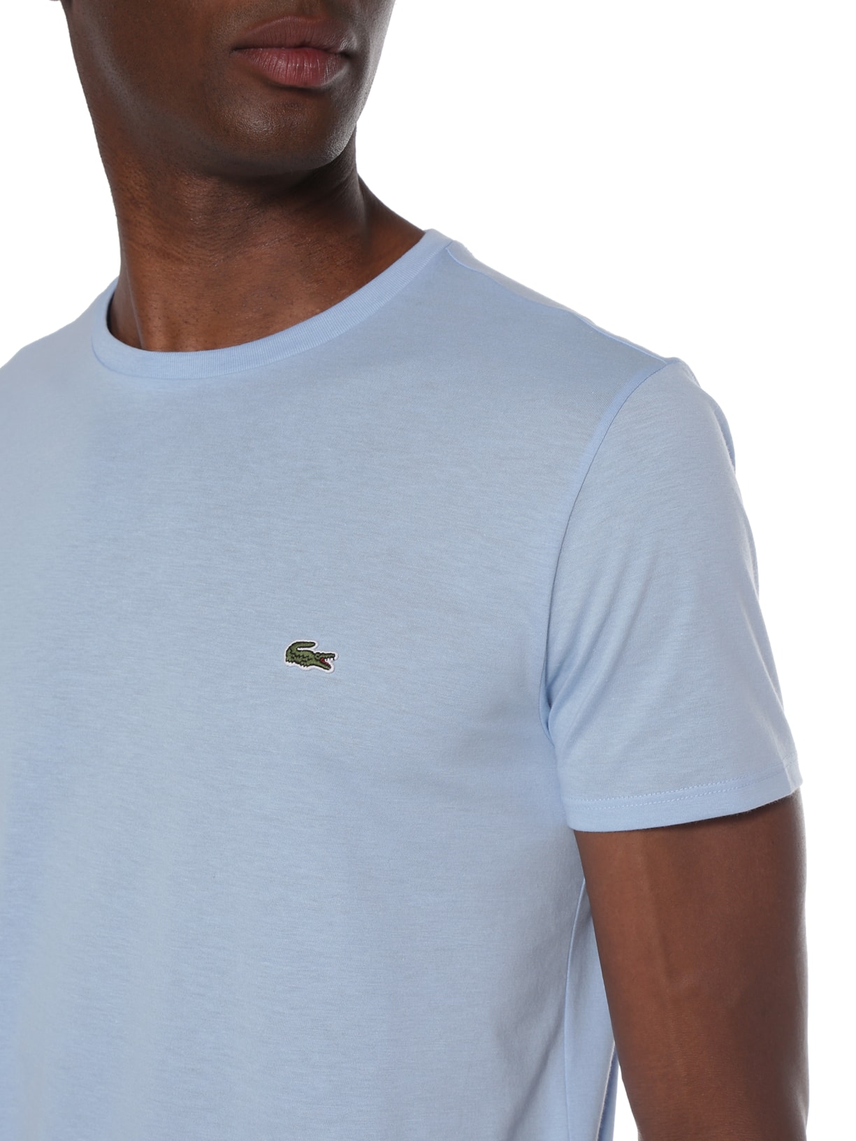 Camiseta Masculina Lisa Azul Lacoste