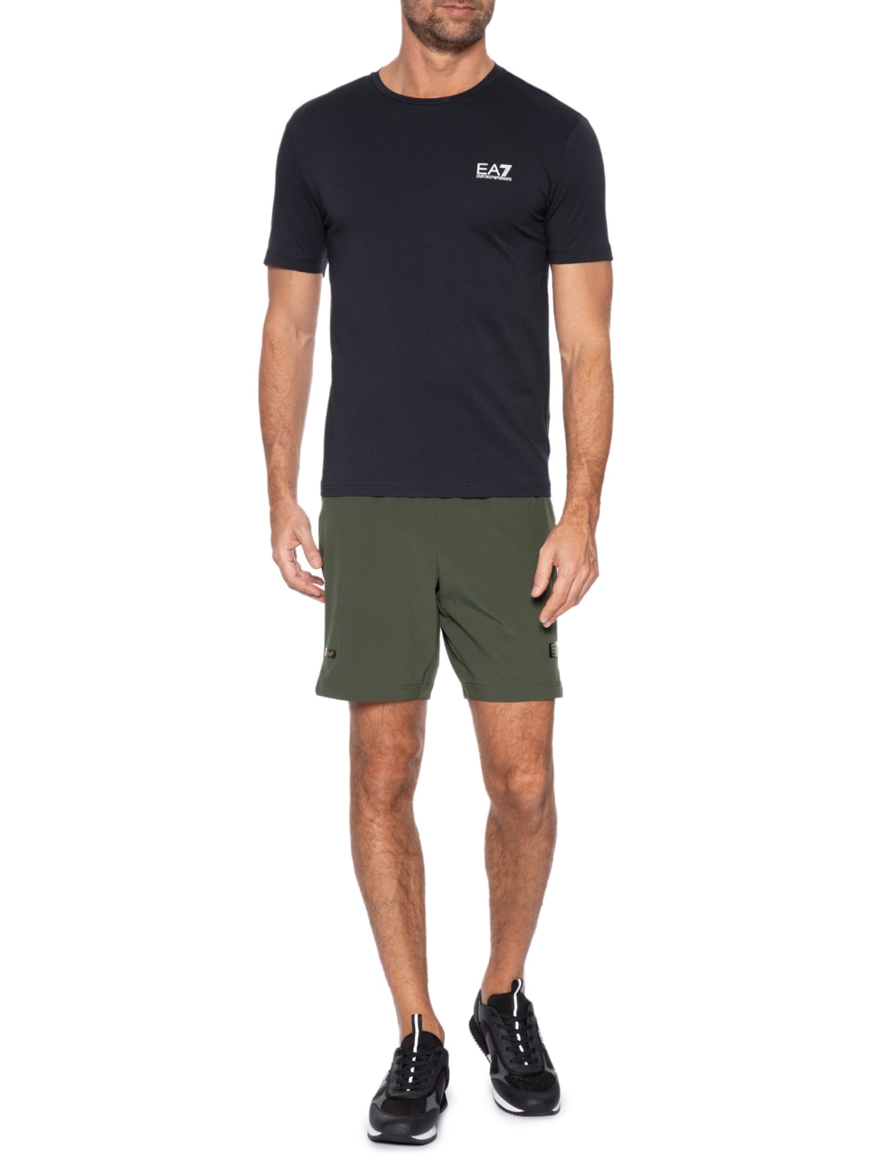 Camiseta Masculina Lisa Azul Ea7 Emporio Armani