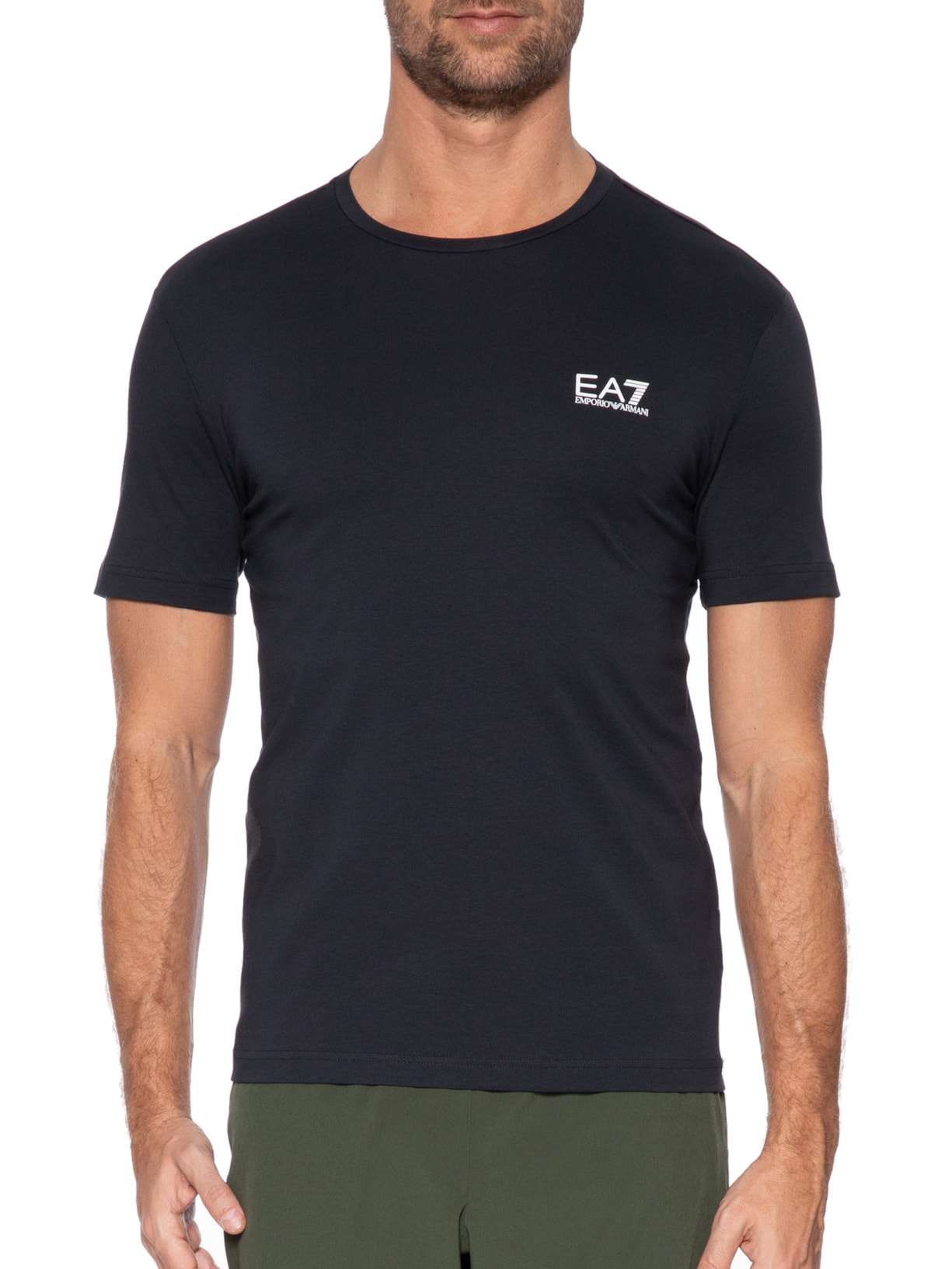 Camiseta Masculina Lisa Azul Ea7 Emporio Armani
