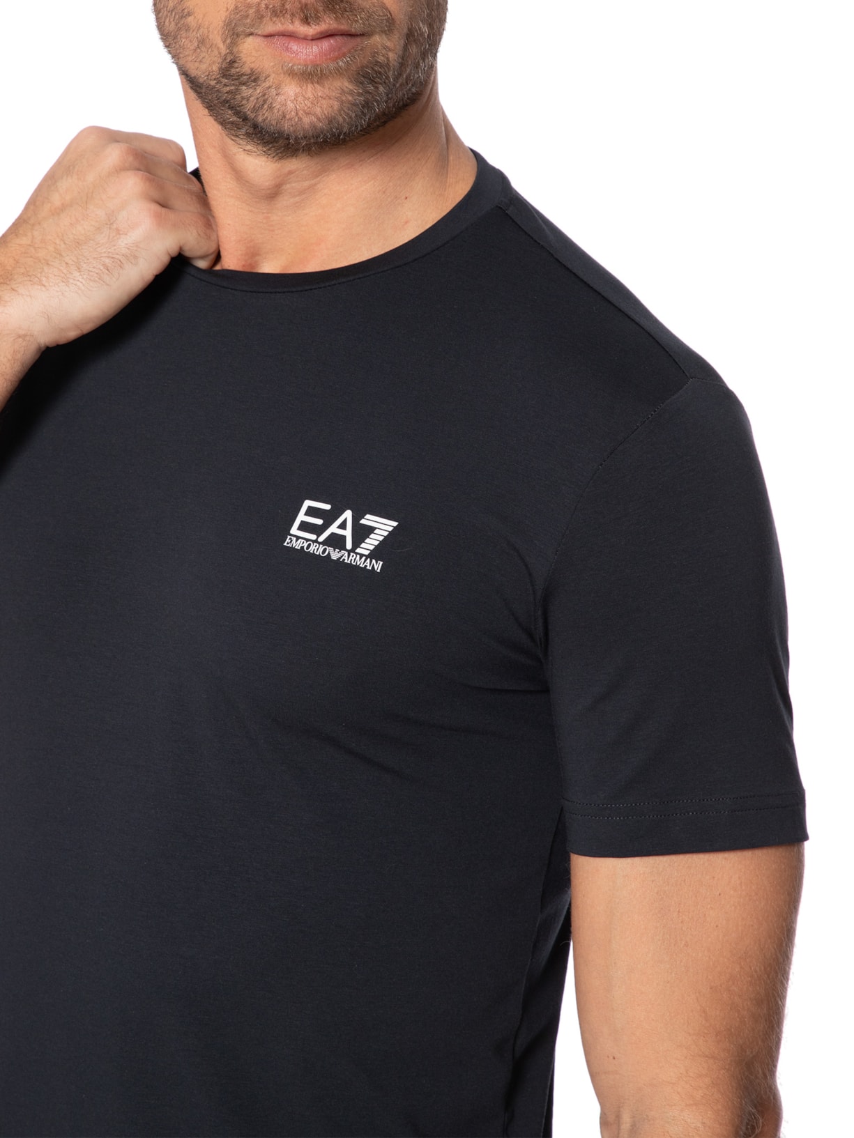 Camiseta Masculina Lisa Azul Ea7 Emporio Armani