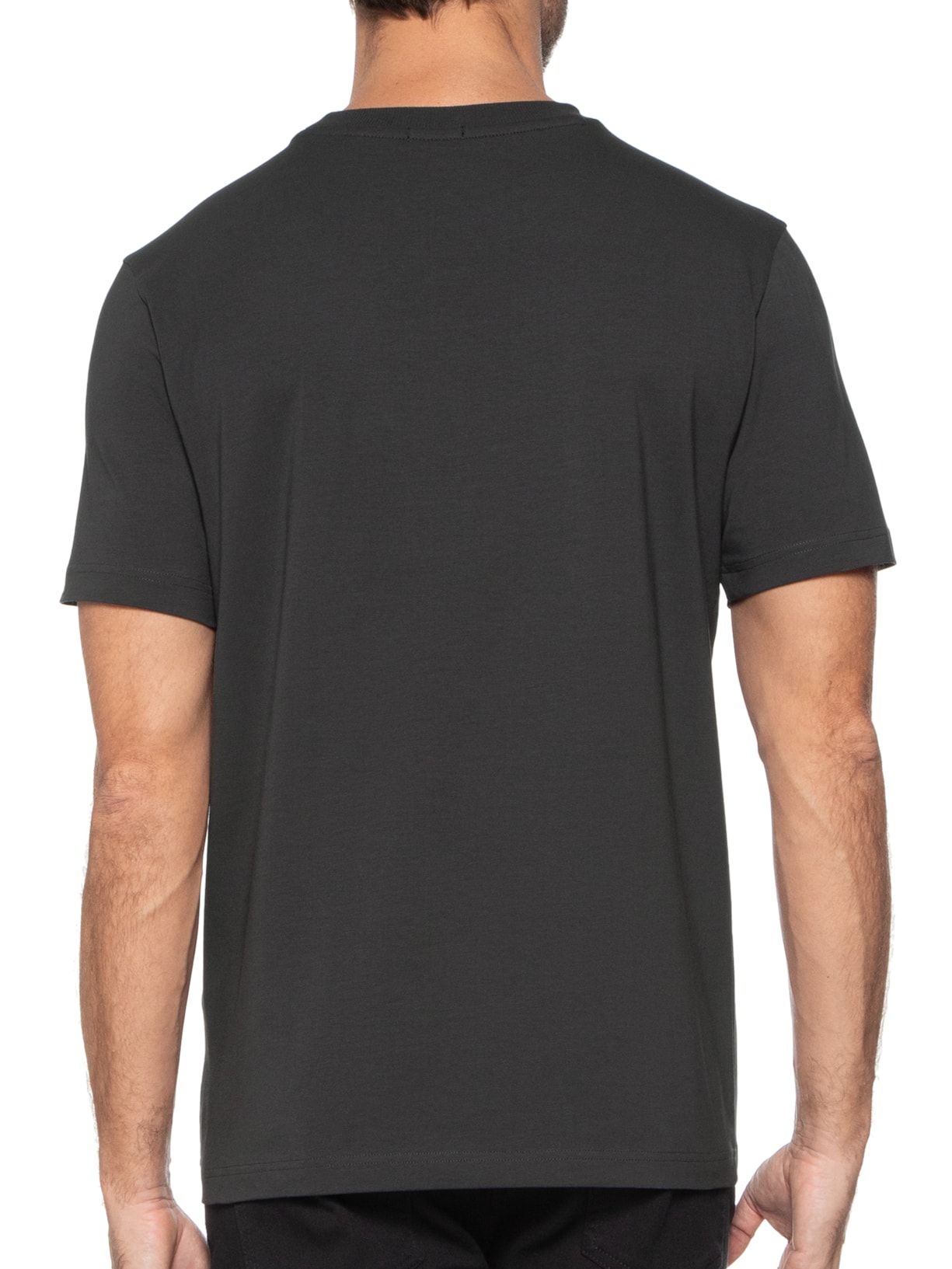 Camiseta Masculina Lisa Cinza Boss