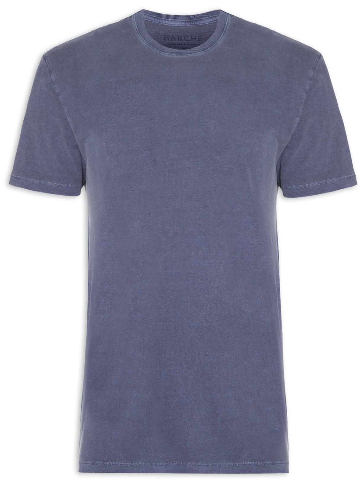 Camiseta Masculina Lisa Estonada Azul Barche