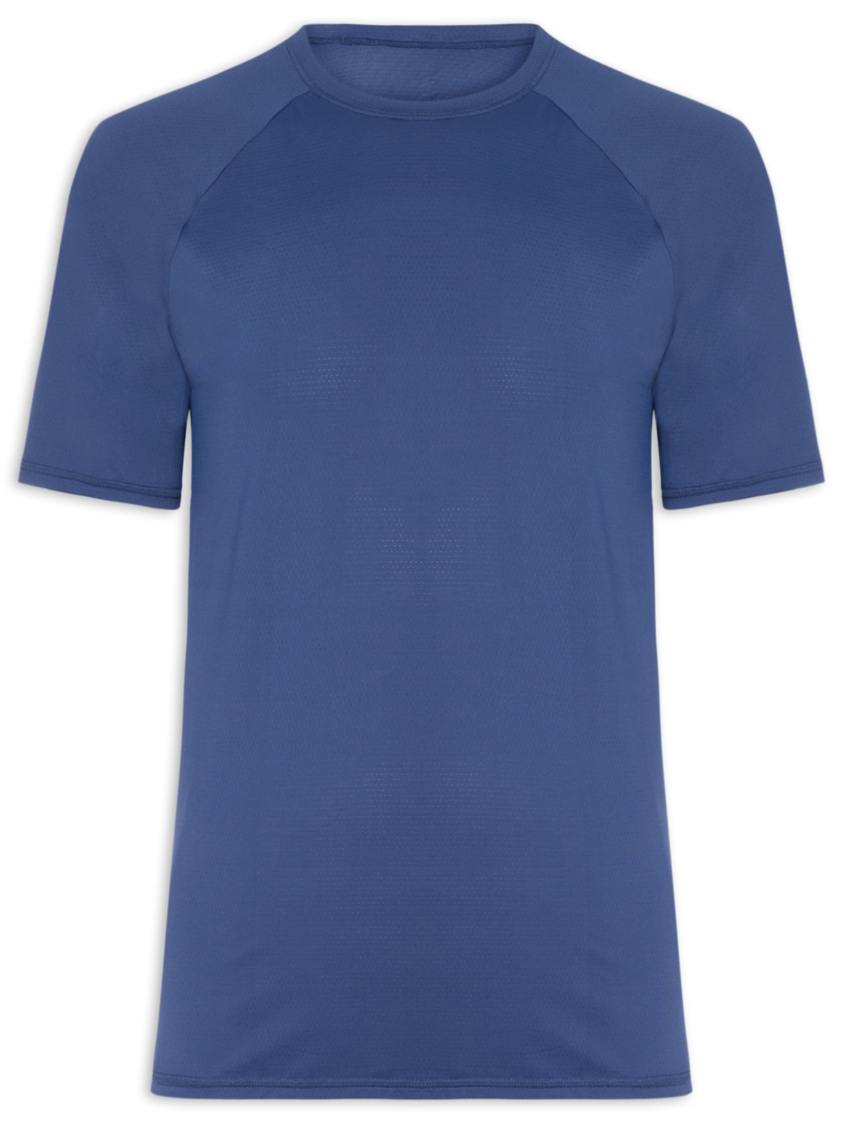 Camiseta Masculina Lisa Manga Curta Azul Body For Sure