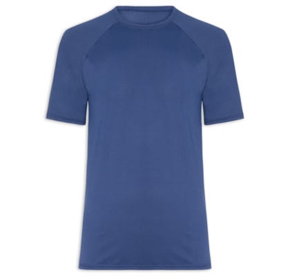 Camiseta Masculina Lisa Manga Curta - Azul