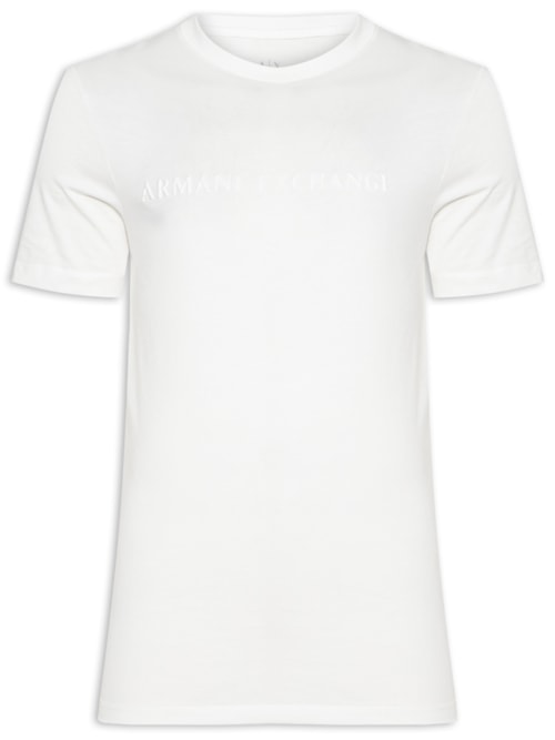Camiseta Masculina Lisa Manga Curta de Malha - Branco