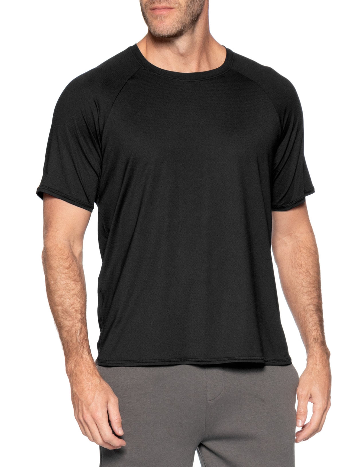 Camiseta Masculina Lisa Manga Curta Preto Body For Sure