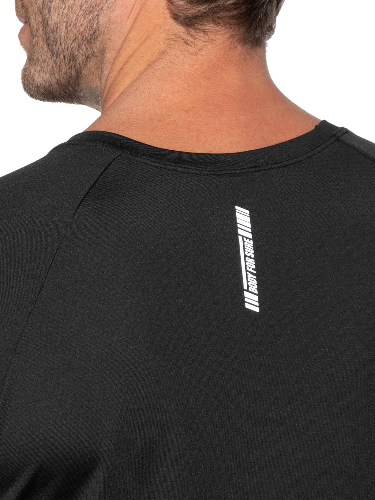 Camiseta Masculina Lisa Manga Curta Preto Body For Sure