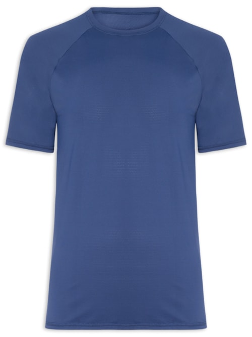 Camiseta Masculina Lisa Manga Curta – Azul